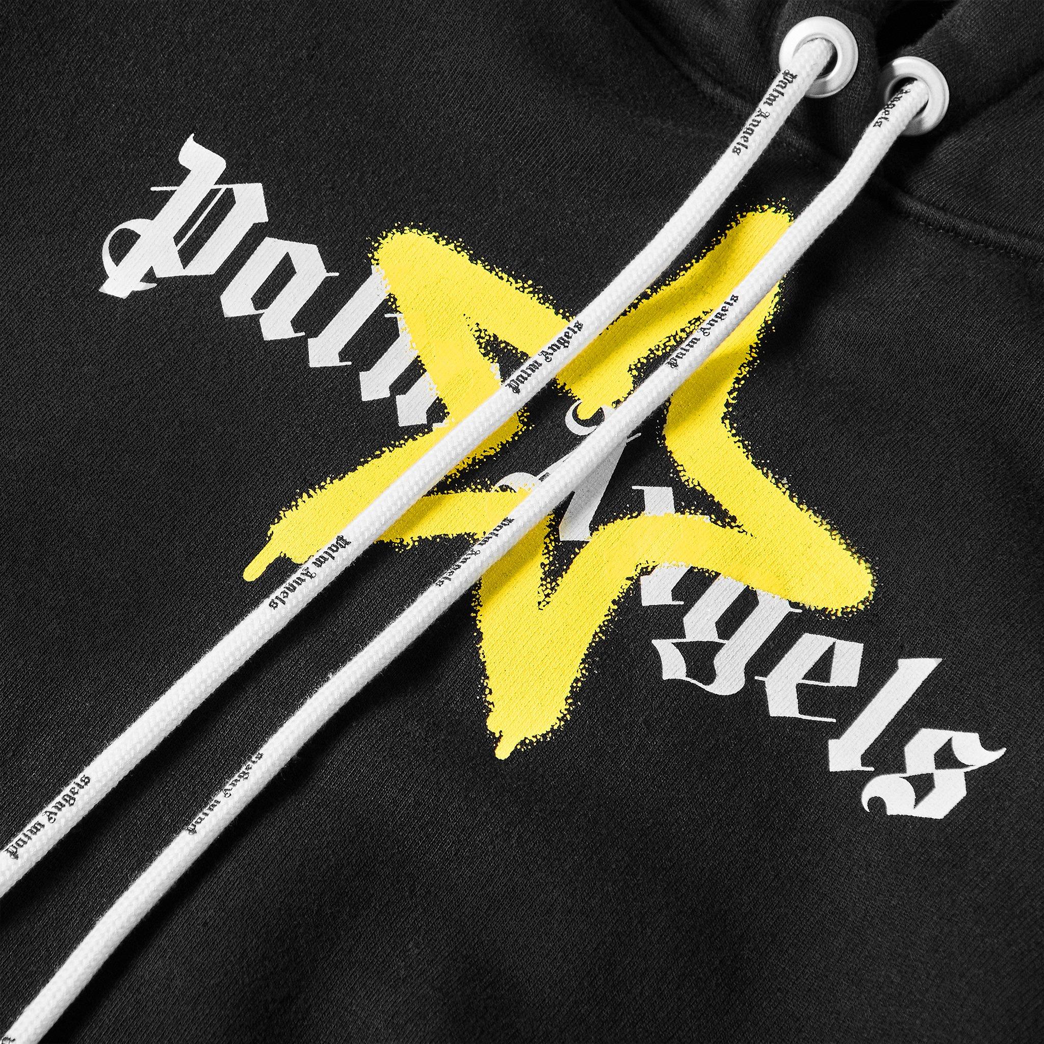 Preto Amarelo - Palm Angels - Women's Star Pull Over Hoodie - 3