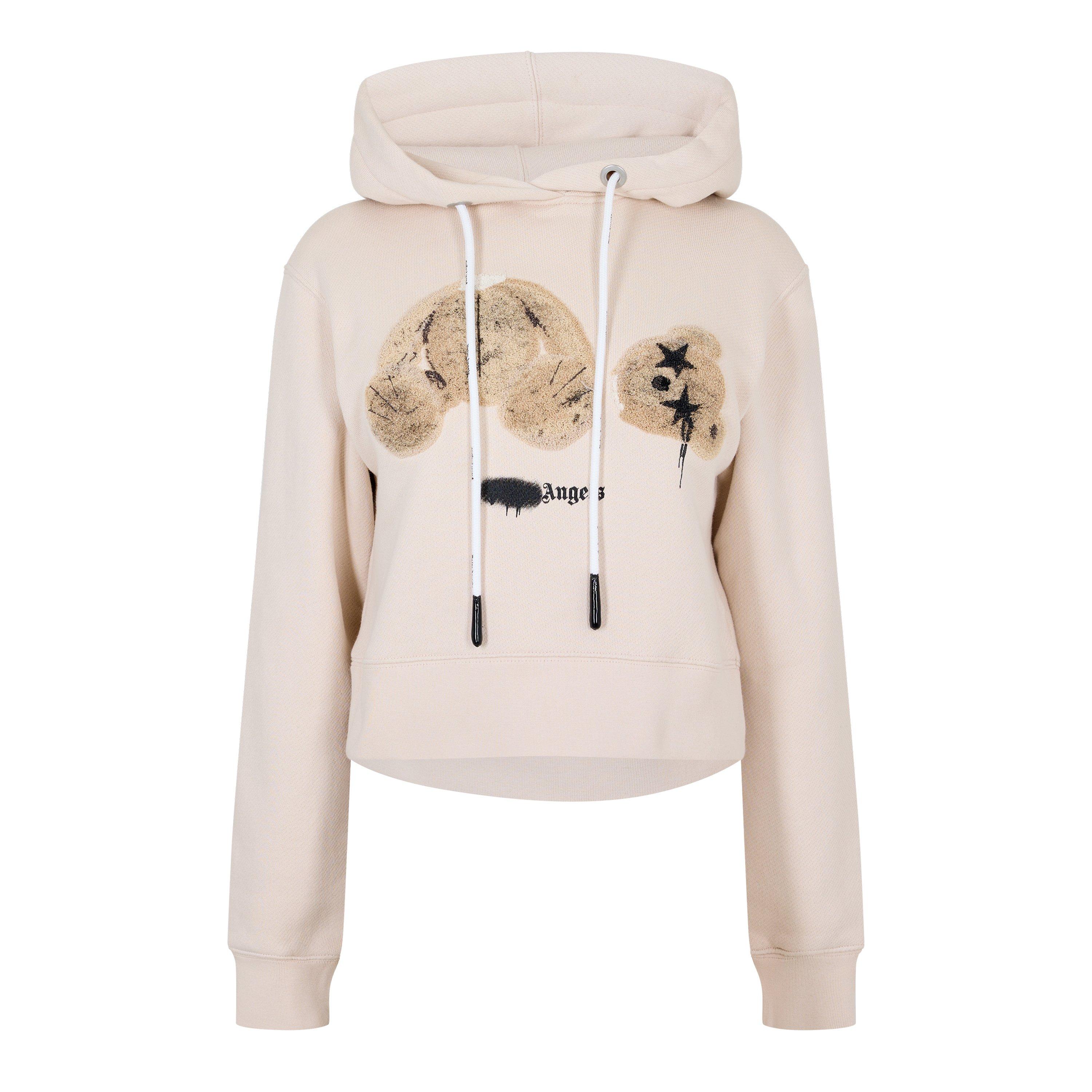 Palm Angels Women's Pa Bear Pull Over Hoodie - Gray Brown - 8 (XS)