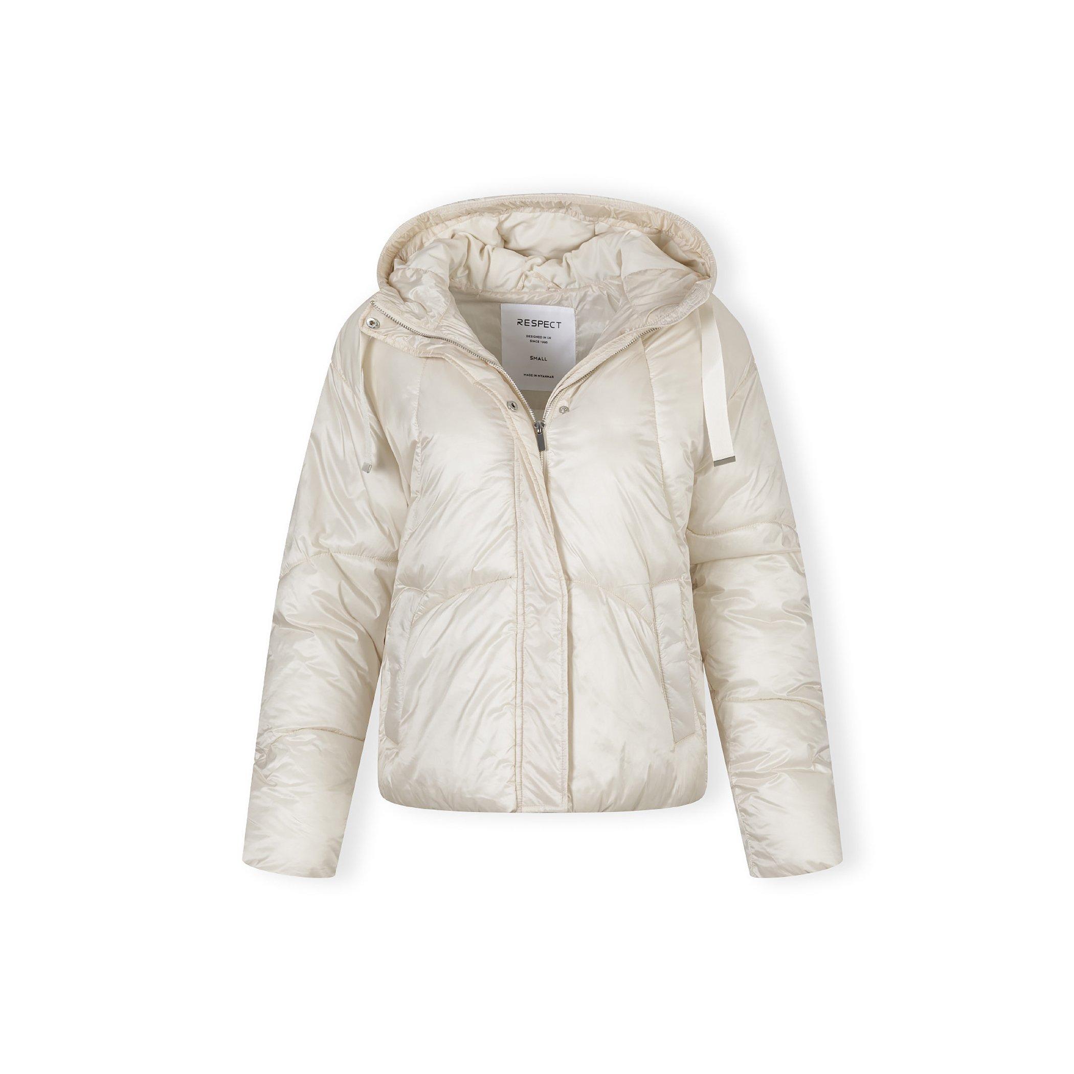 Stone - Minoti - Women short padded jacket with hood curved stitching grey - 1