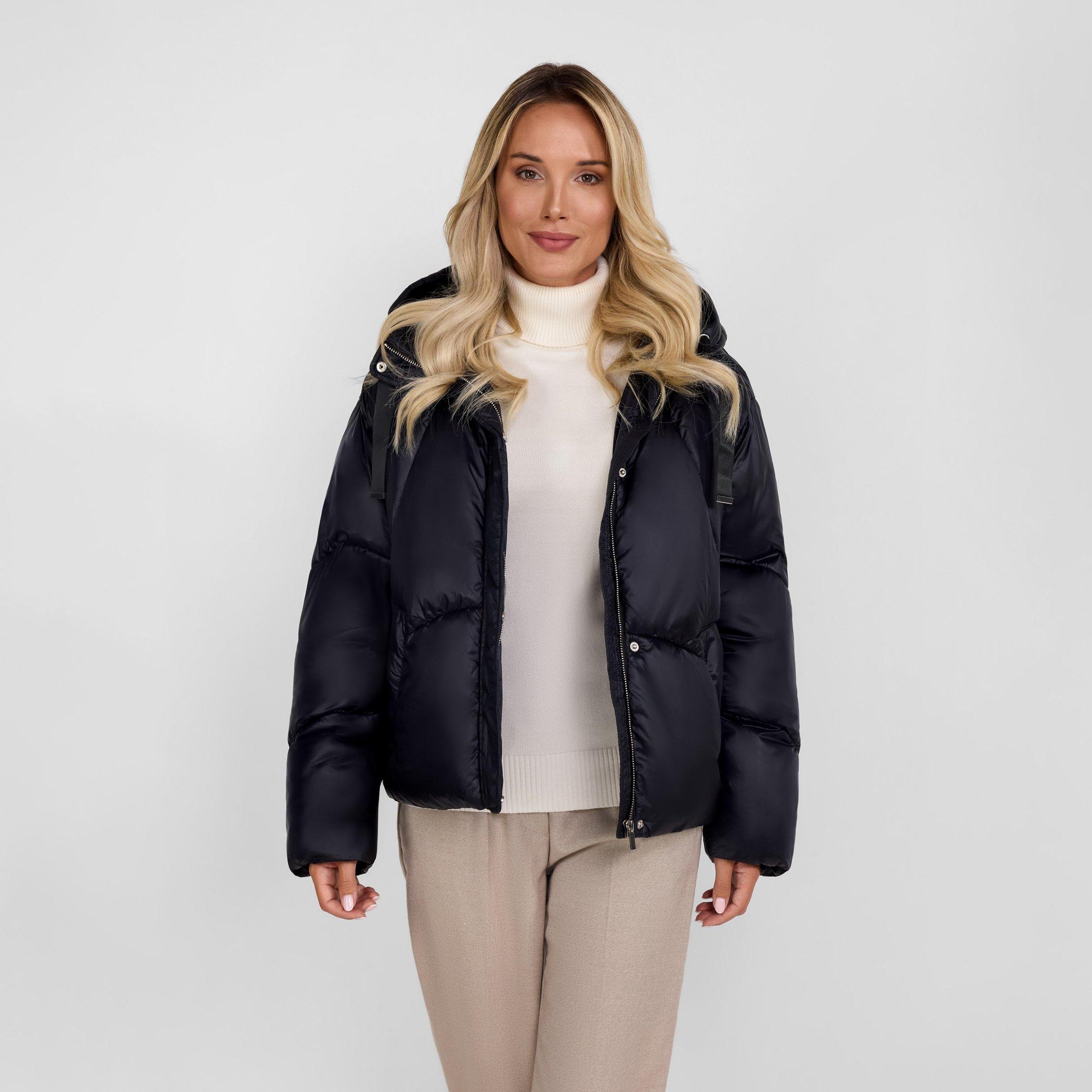 Black - Minoti - Womens short insulated hooded jacket black - 4