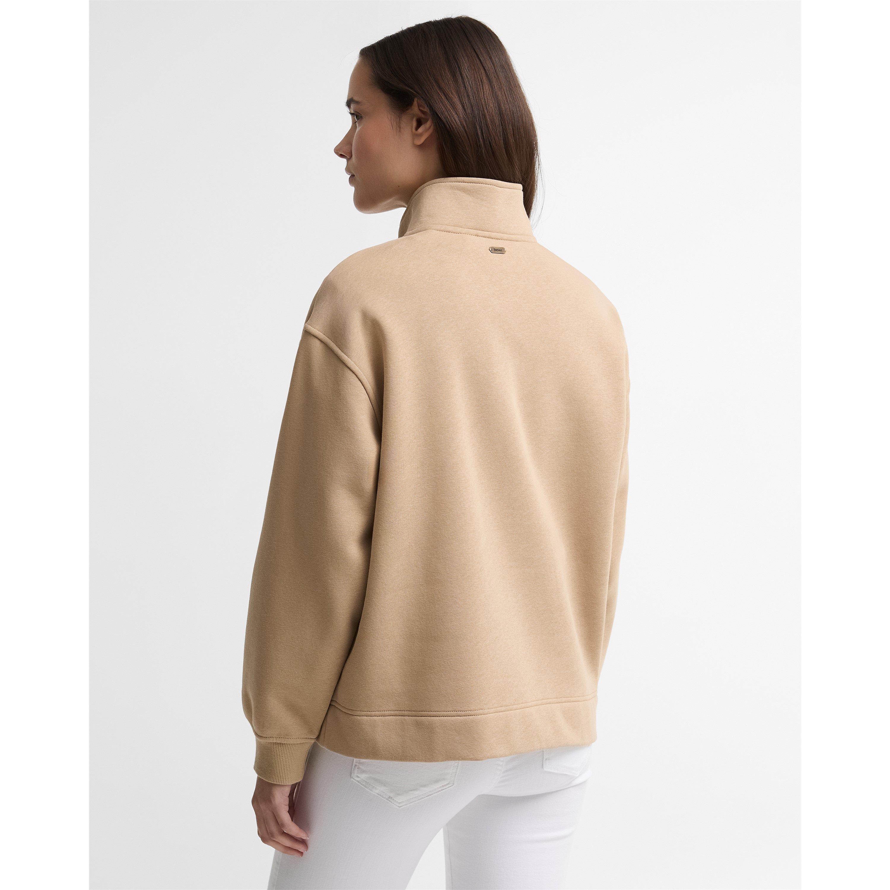 Trench - Barbour - Women's Zaria 1/2-Zip Cotton Long-Sleeve Fleece - 3