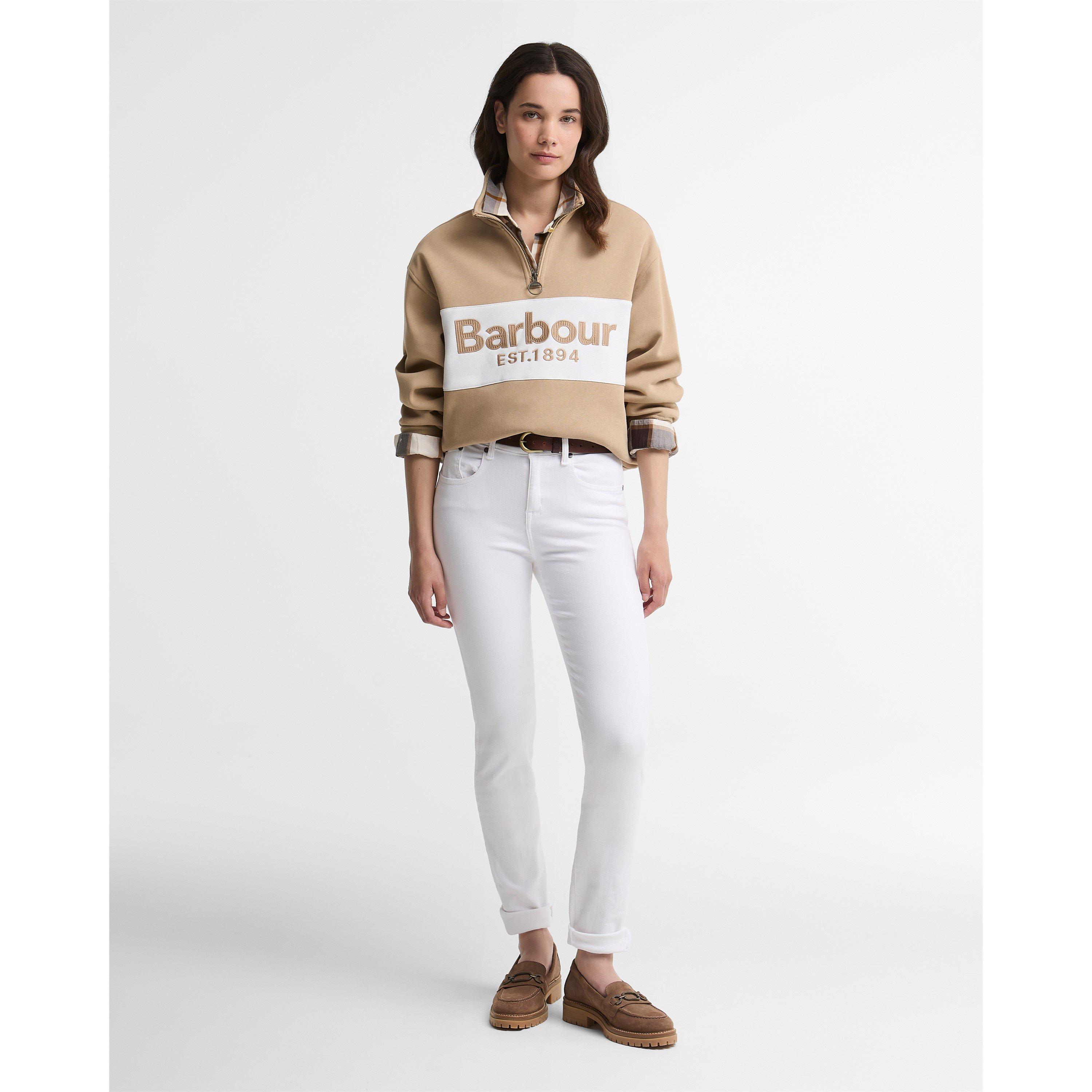 Trench - Barbour - Women's Zaria 1/2-Zip Cotton Long-Sleeve Fleece - 6