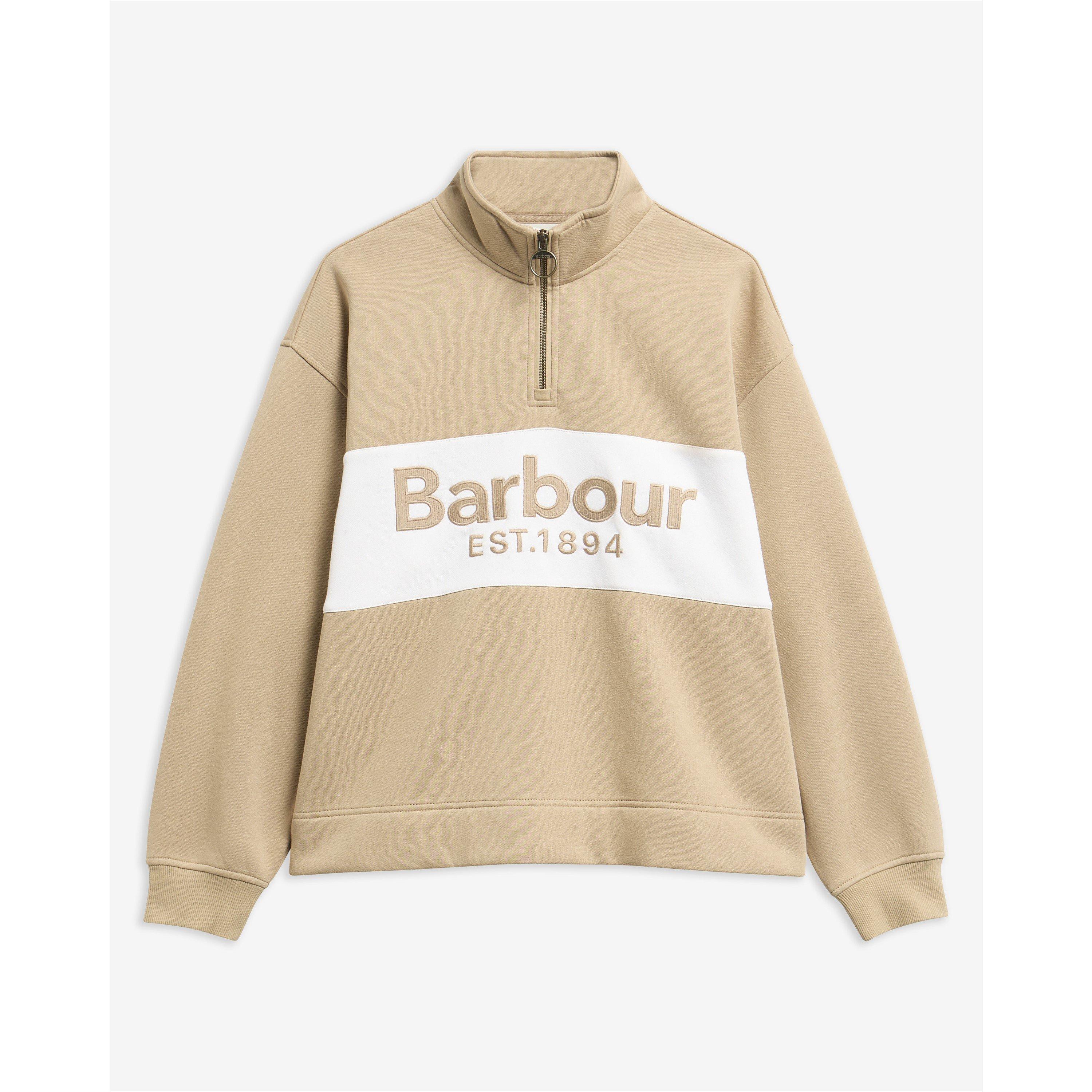 Trench - Barbour - Women's Zaria 1/2-Zip Cotton Long-Sleeve Fleece - 9