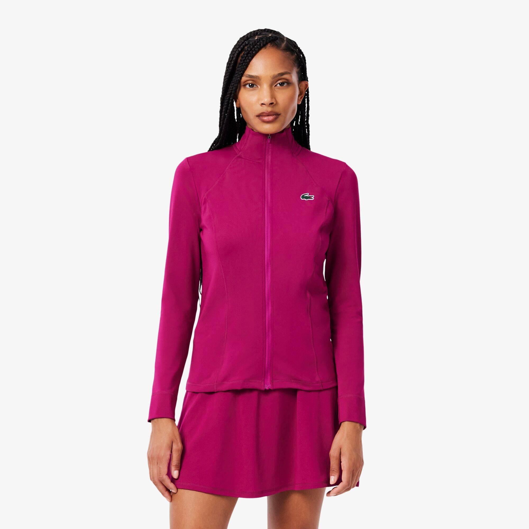 Pink - Lacoste - Women's Full-Zip Slim-Fit Training Jacket - 2