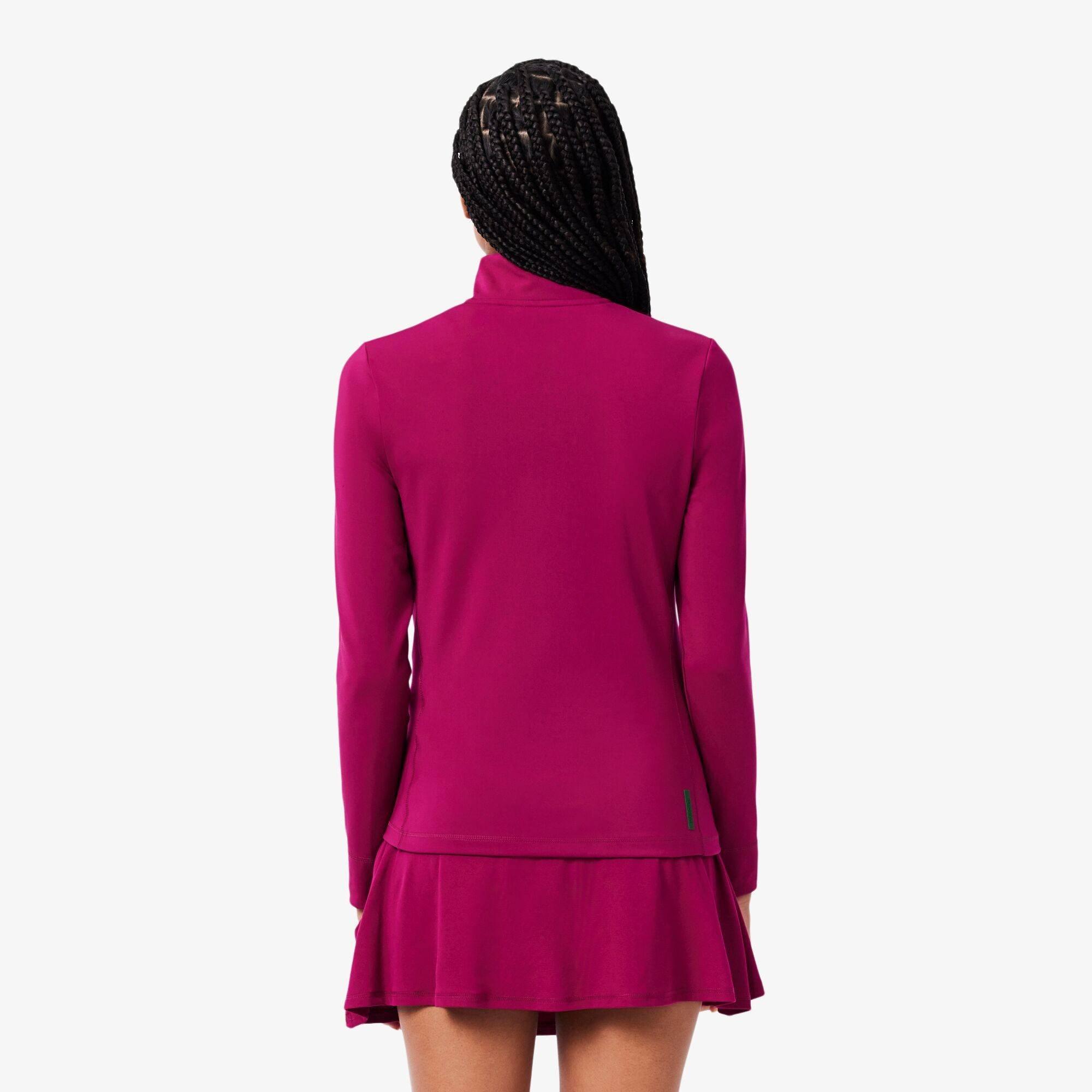 Pink - Lacoste - Women's Full-Zip Slim-Fit Training Jacket - 3