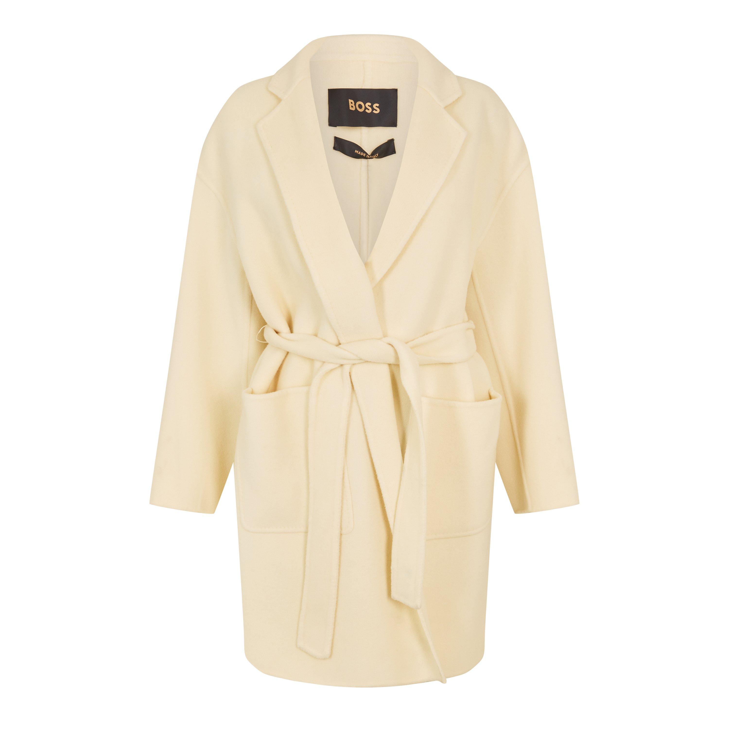 Boss Women's Cetalyna Overcoat - Open White - Size 10 (M)