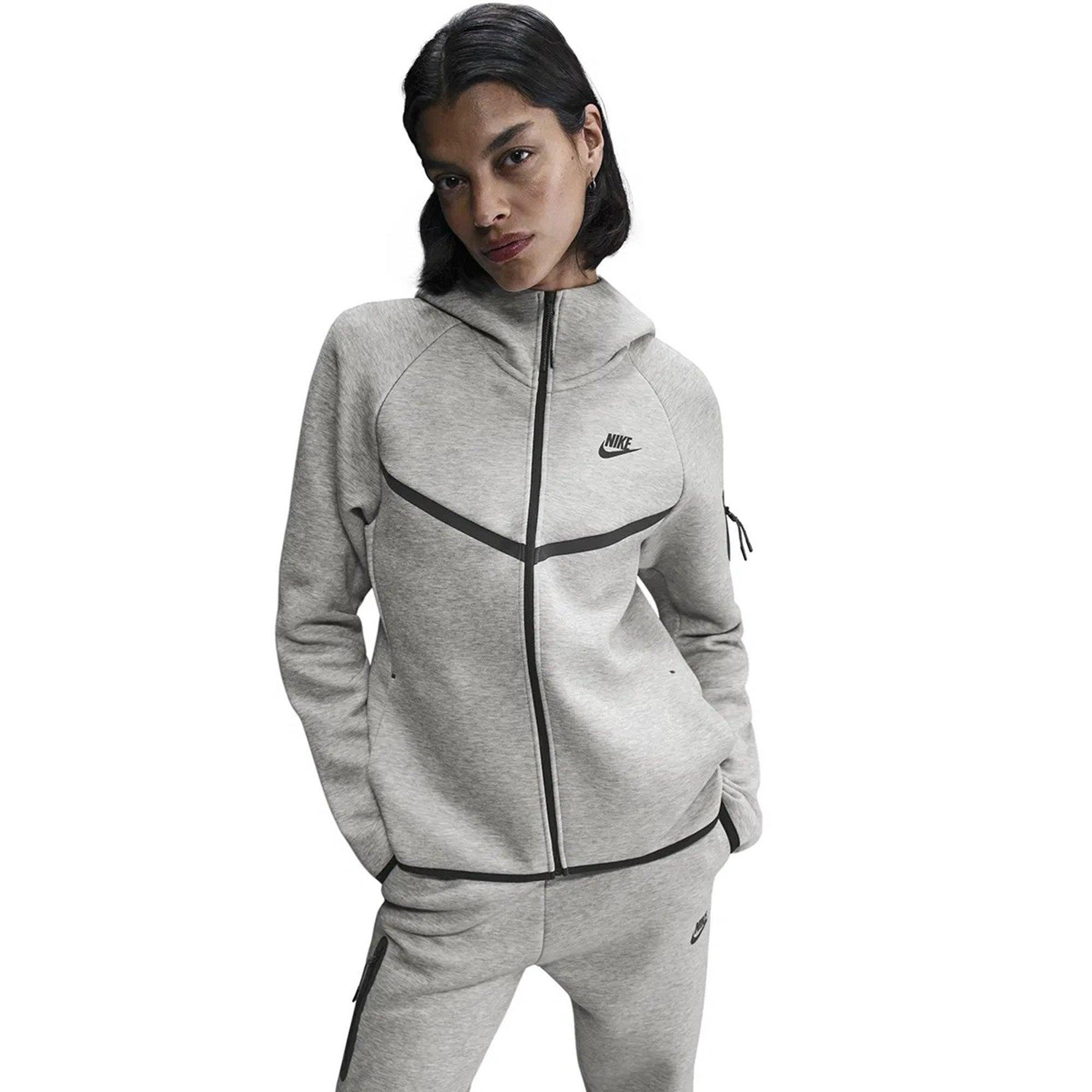 Nike Women's Tech Fleece Zip Hoodie - Grey/Black - 8 (XS)