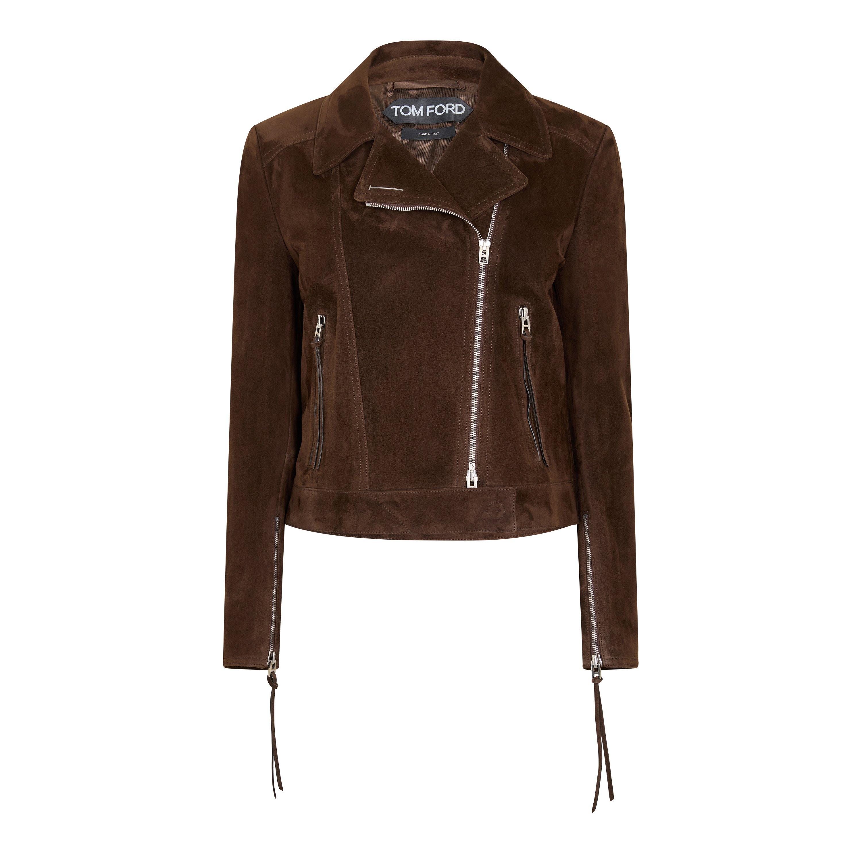 Chocolate - Tom Ford - Women's Suede Bomber Jacket - 1