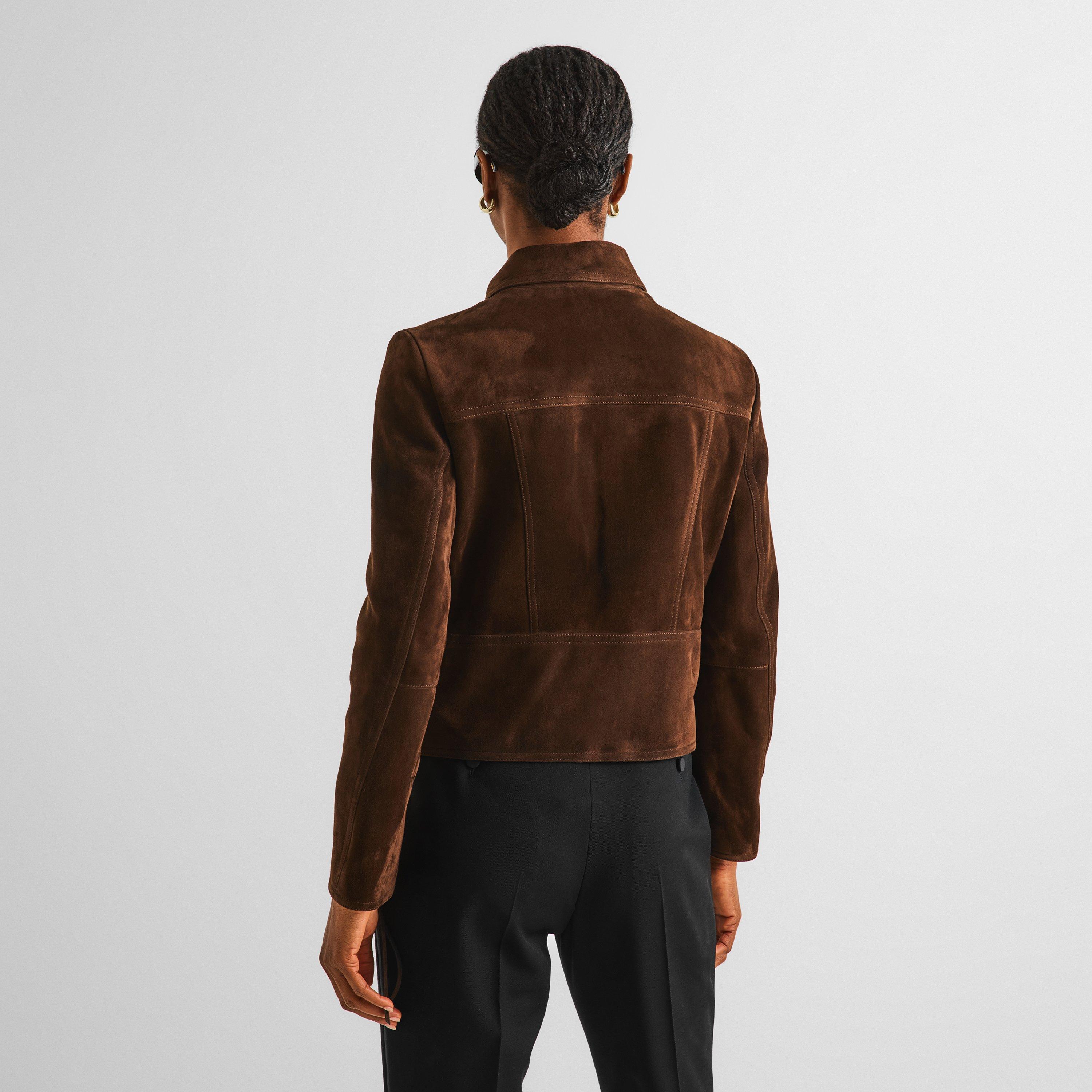 Chocolate - Tom Ford - Women's Suede Bomber Jacket - 4