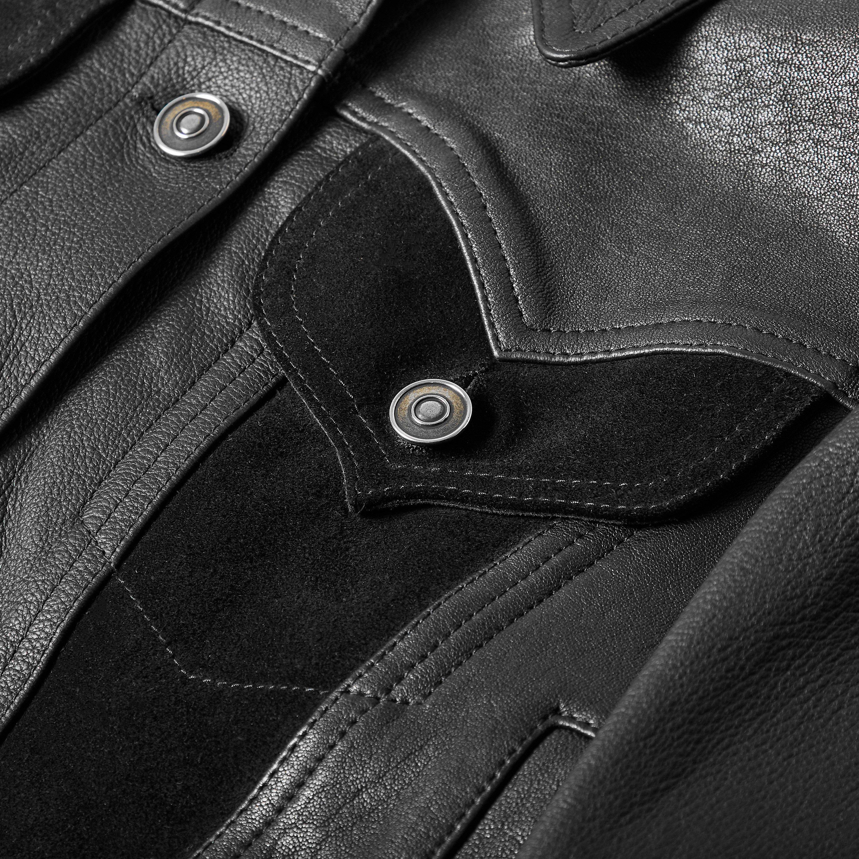 Black - Versace - Womens Leather Slim Blouson - 5
