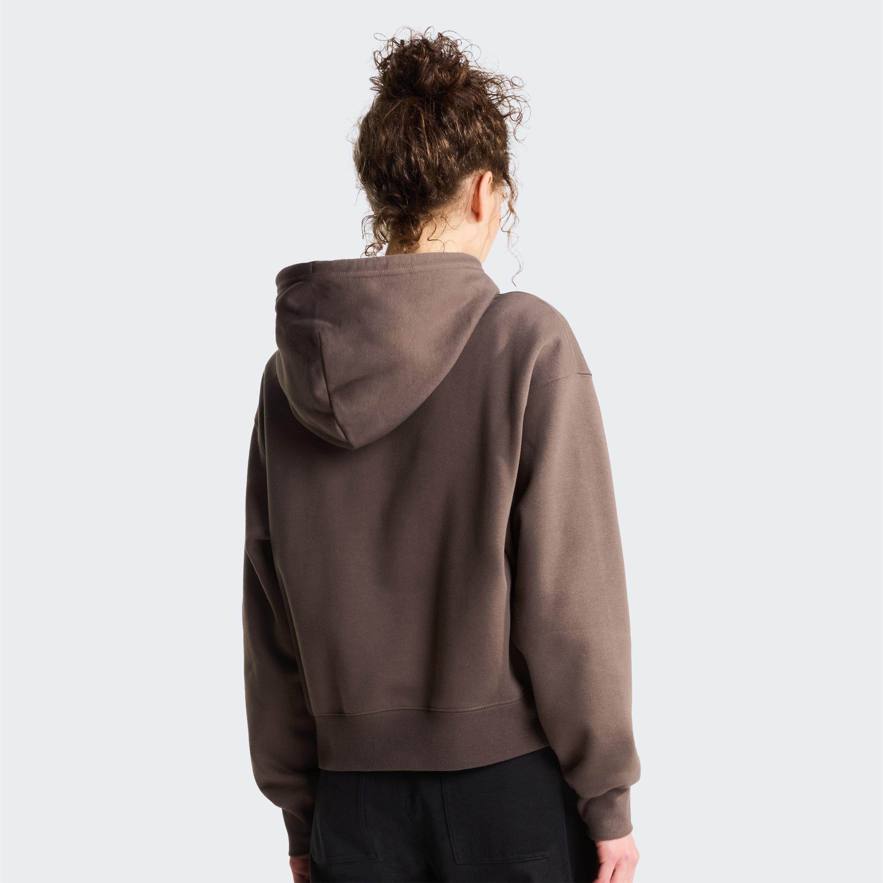 Smokey Brown - The North Face - TNF Essential Simple Dome Boxy Oversized Hoodie Womens - 4