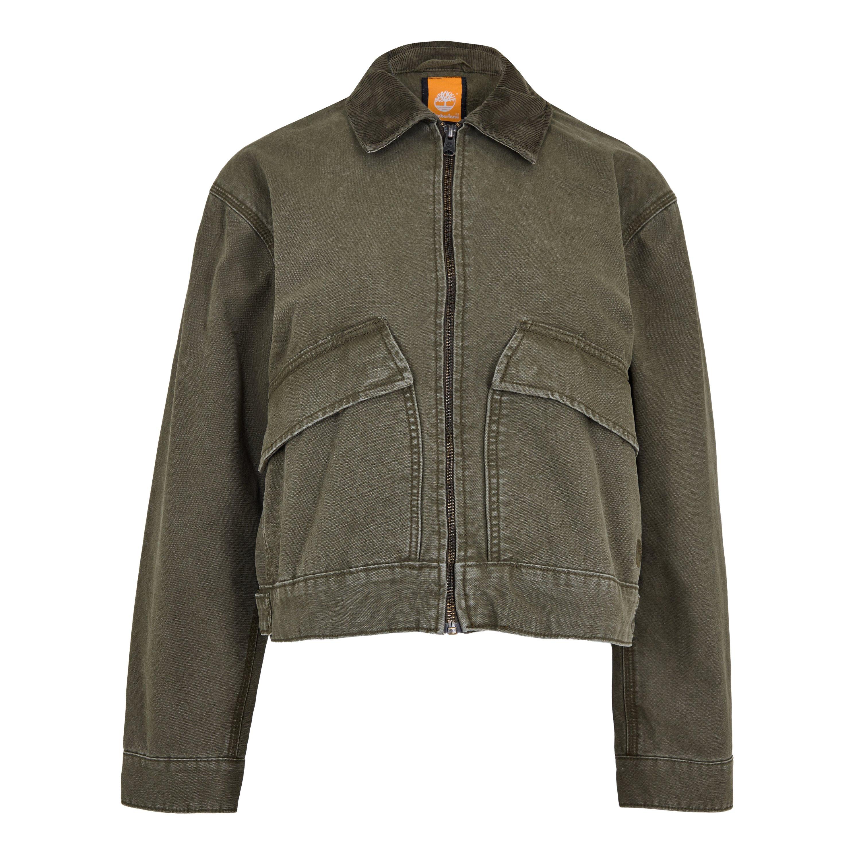 Leaf Green - Timberland - Women's Washed Canvas Softshell Jacket - 1