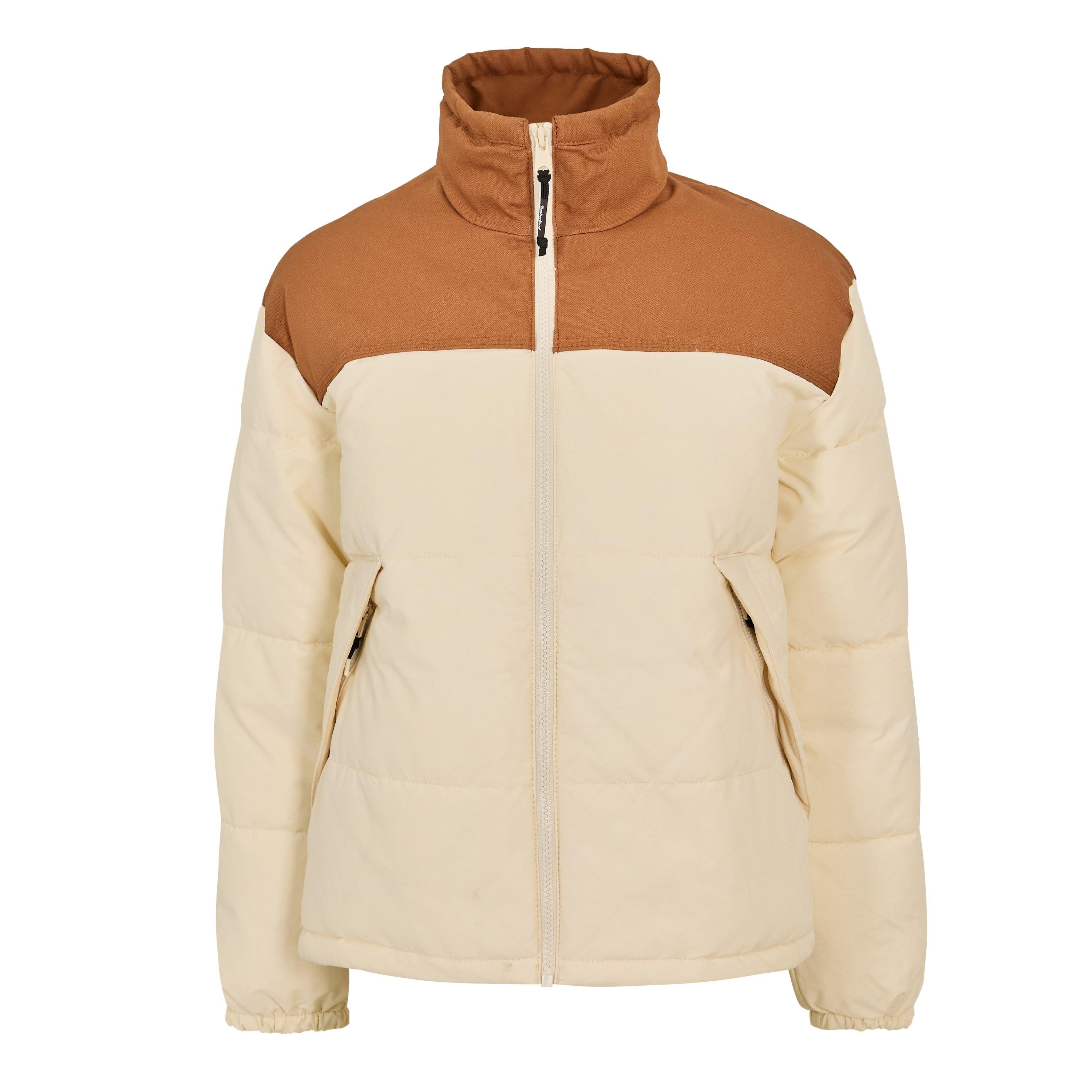 Timberland Women's Insulated Puffer Short Puffer Jacket - White Smoke - 14 (L)