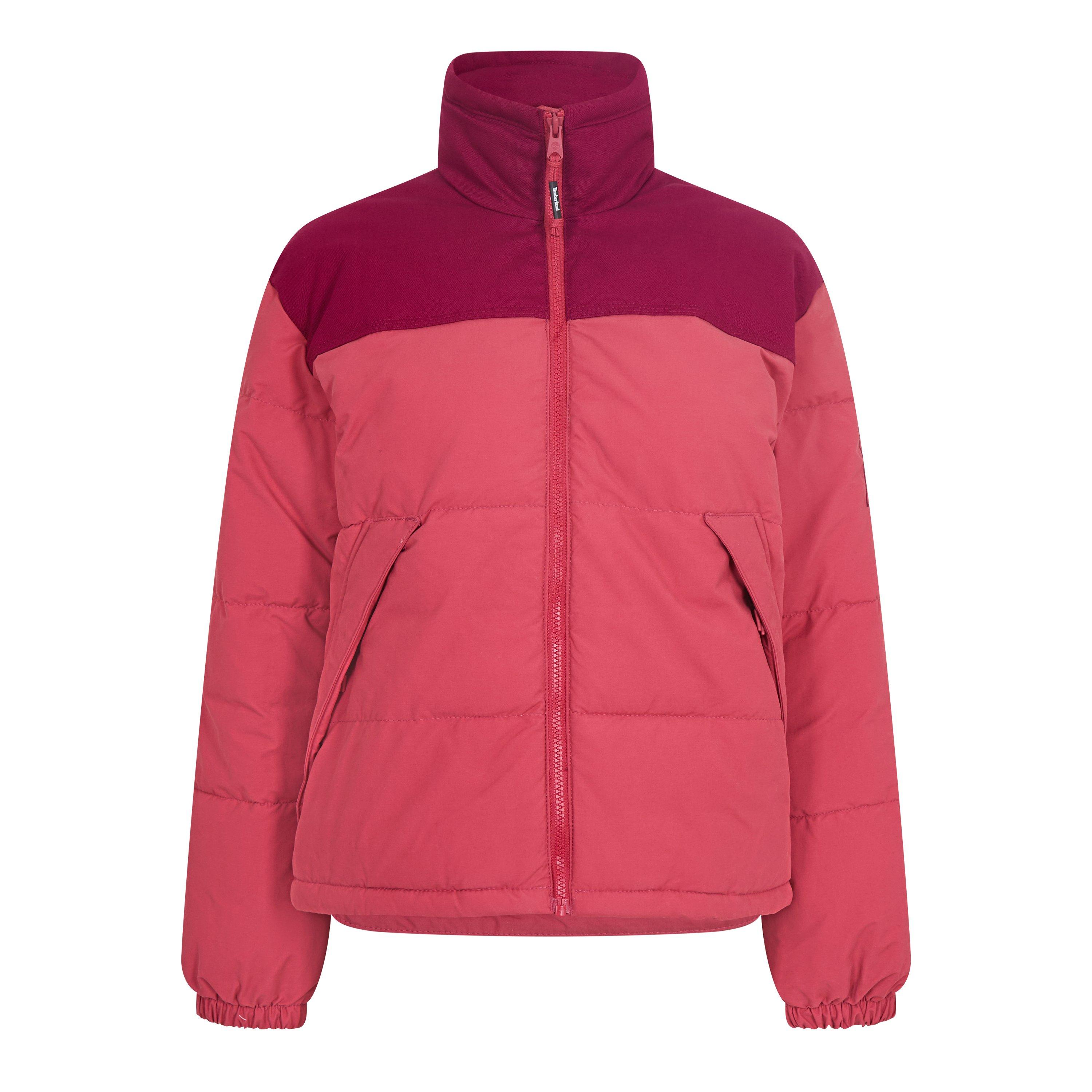Timberland Women's Insulated Puffer Short Puffer Jacket - Garnet/Beet Red - 14 (L)