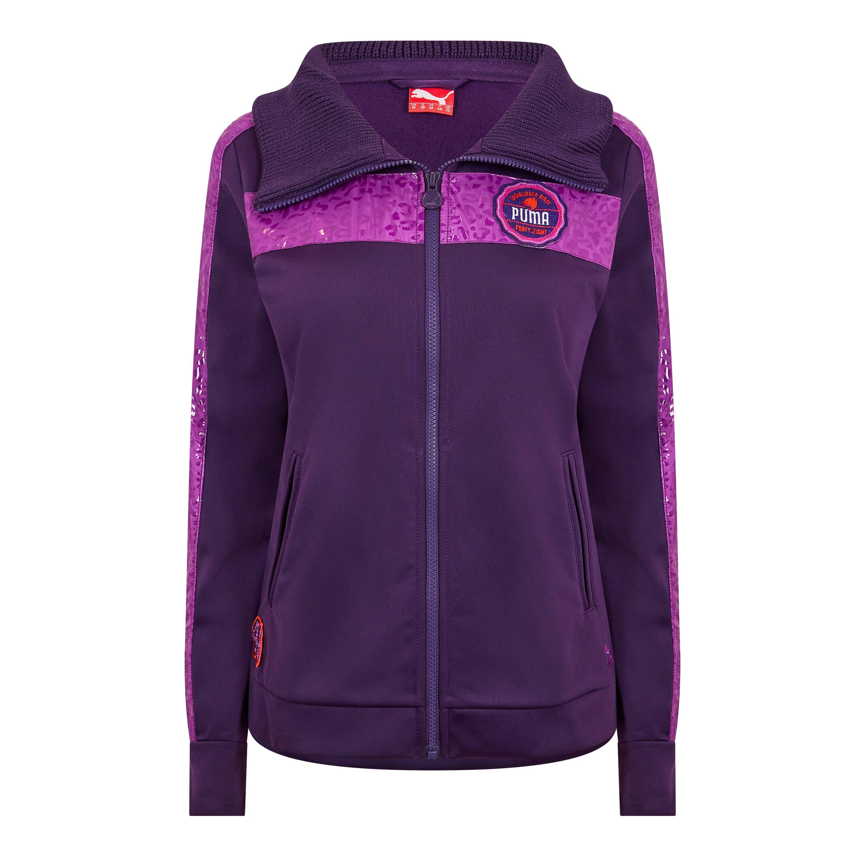 Purple - Puma - (13) Fabric Track Jacket Womens - 1
