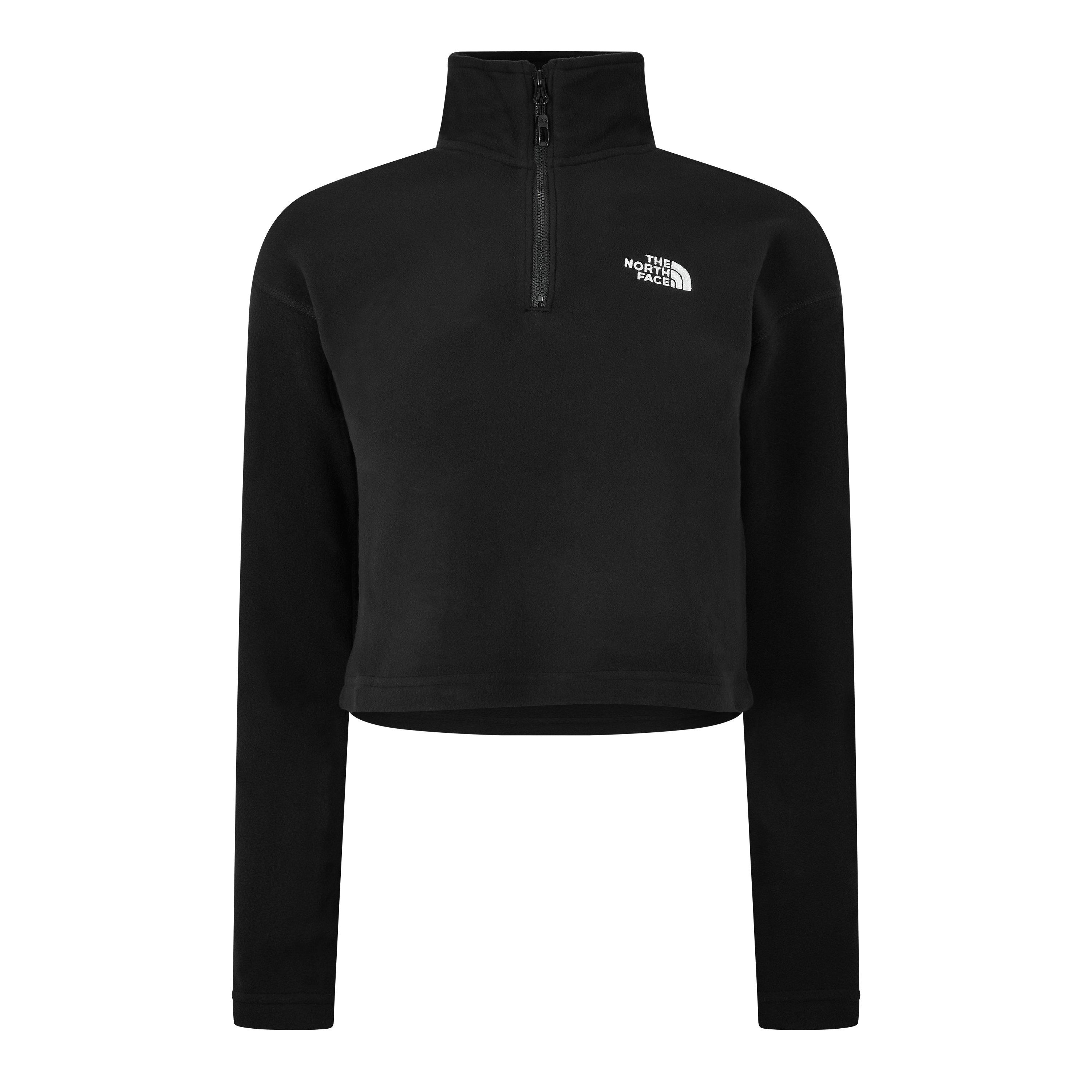 TNF Black - The North Face - Women's Glacier Quarter-Zip Crop Fleece Top - 7