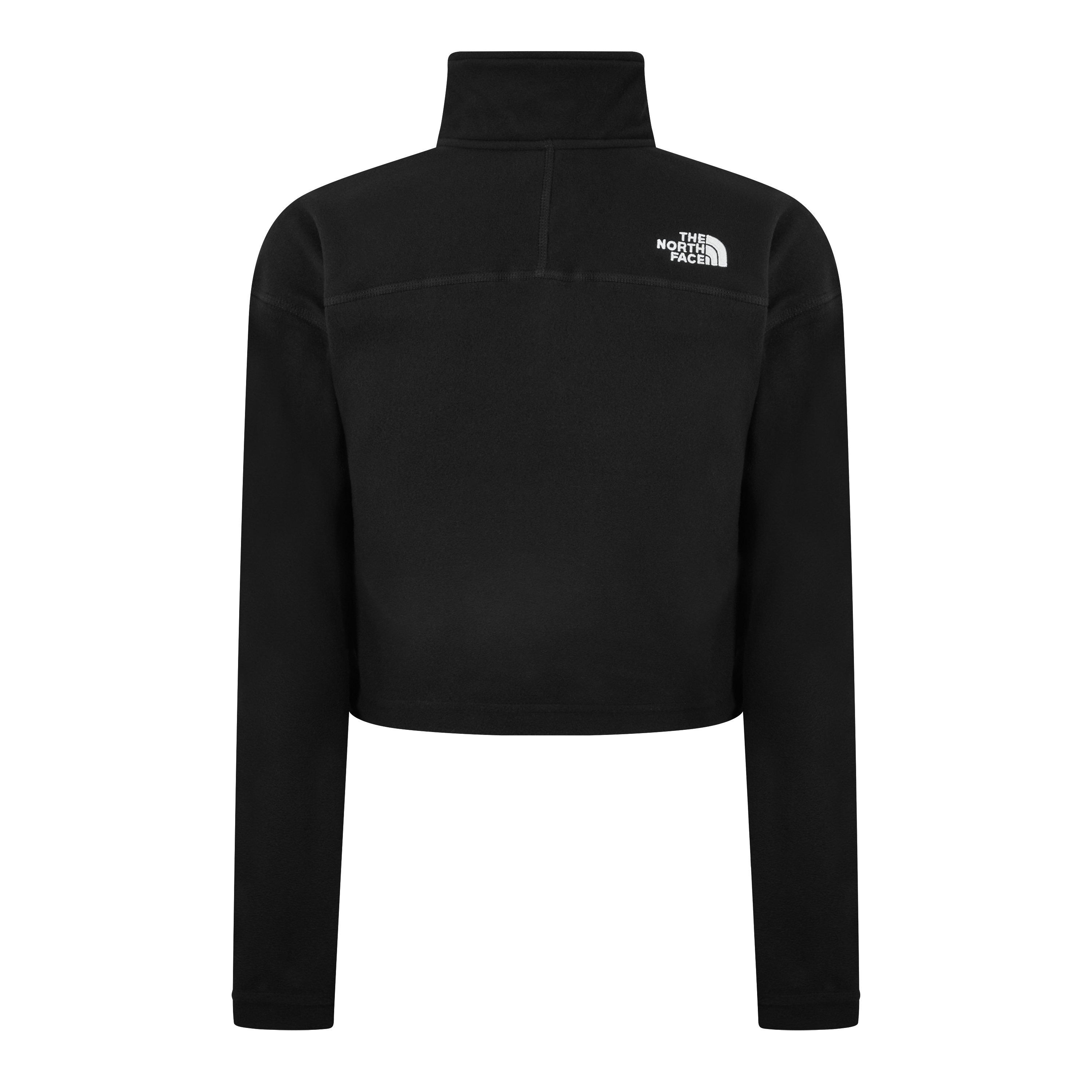 TNF Black - The North Face - Women's Glacier Quarter-Zip Crop Fleece Top - 8