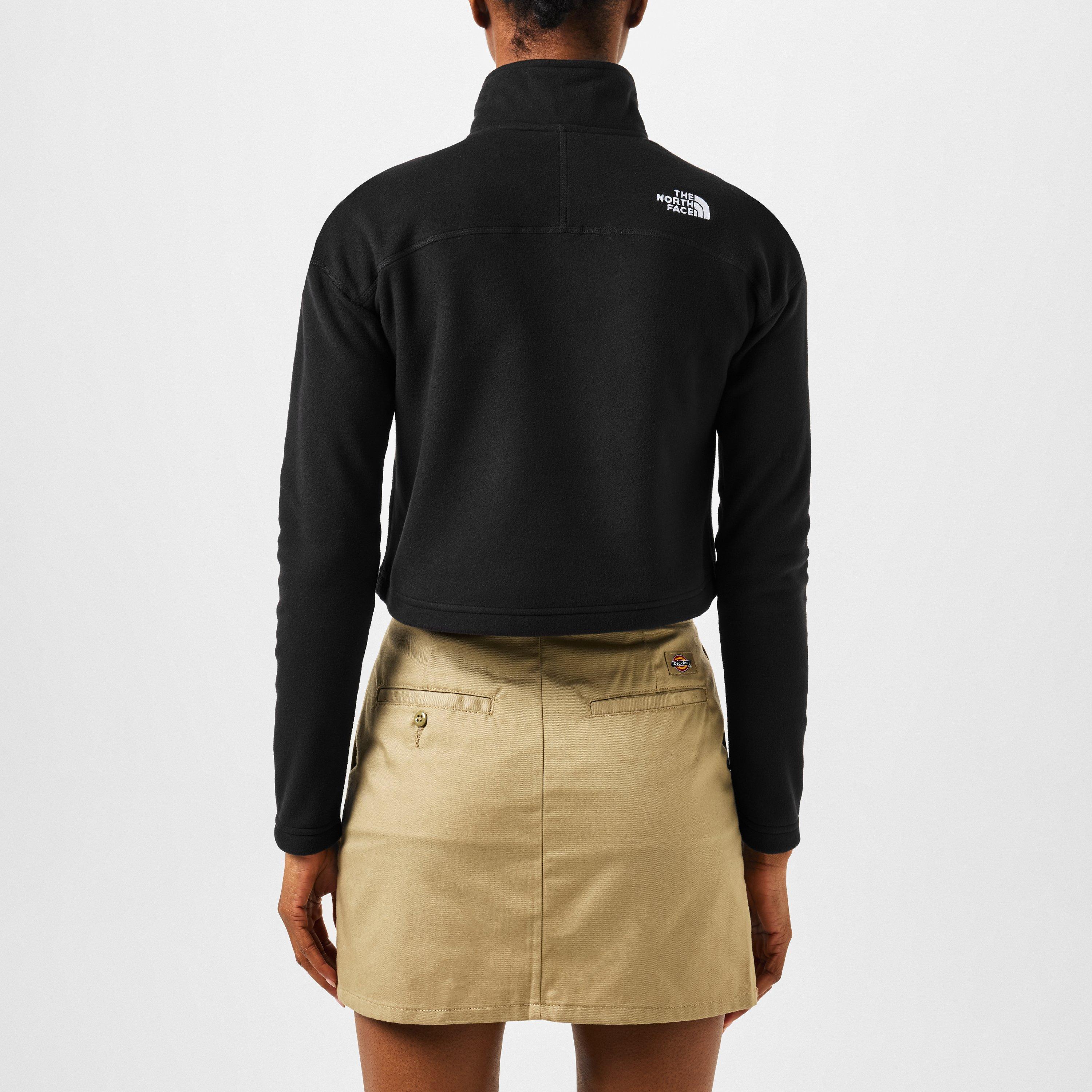 TNF Black - The North Face - Women's Glacier Quarter-Zip Crop Fleece Top - 4