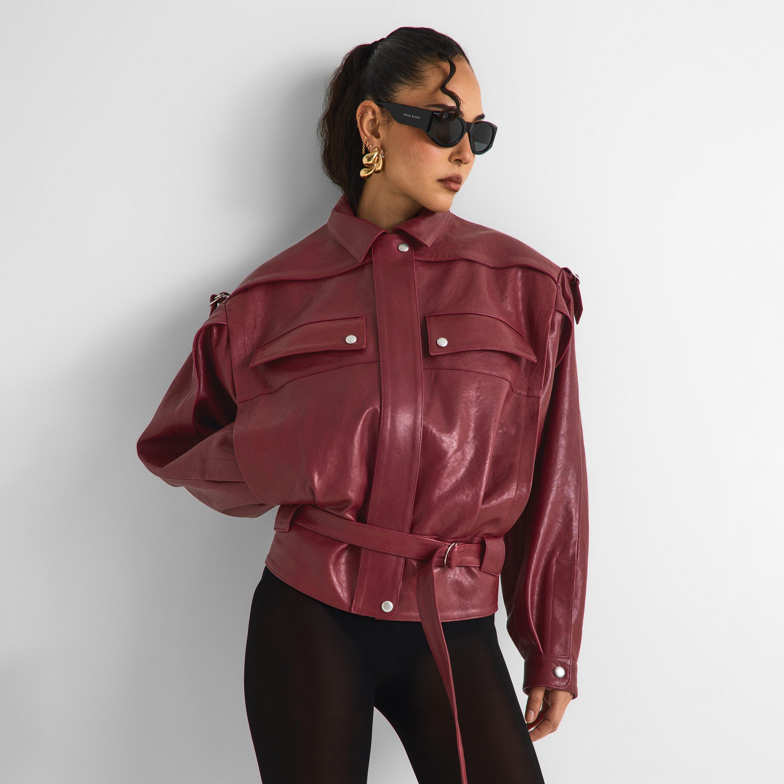 Cherry - Magda Butrym - Women's Leather 07 Jacket - 3
