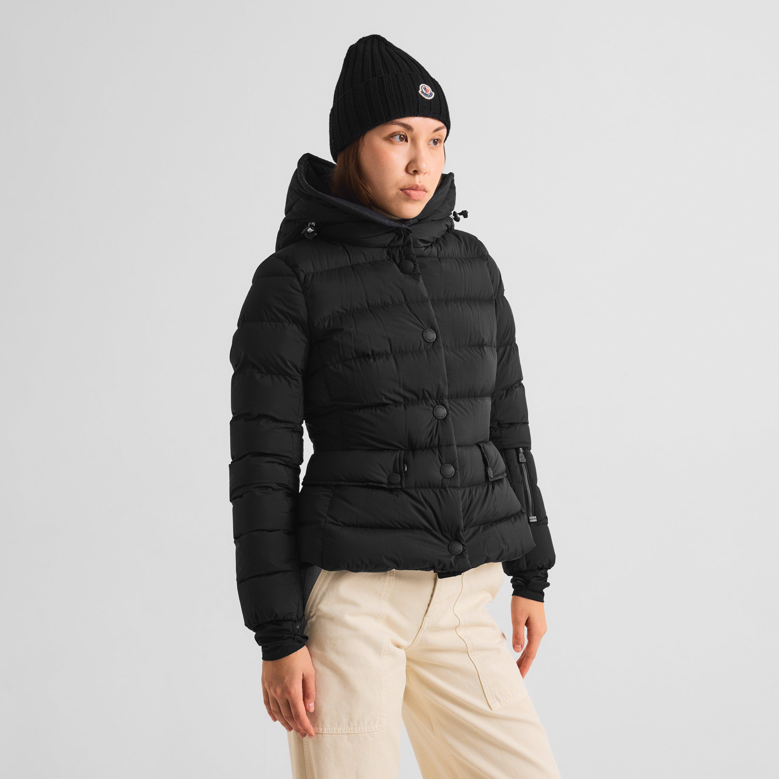 Black 999 - Moncler - Women's Armoniques Goose Down Tailored-Fit Short Puffer Jacket - 3