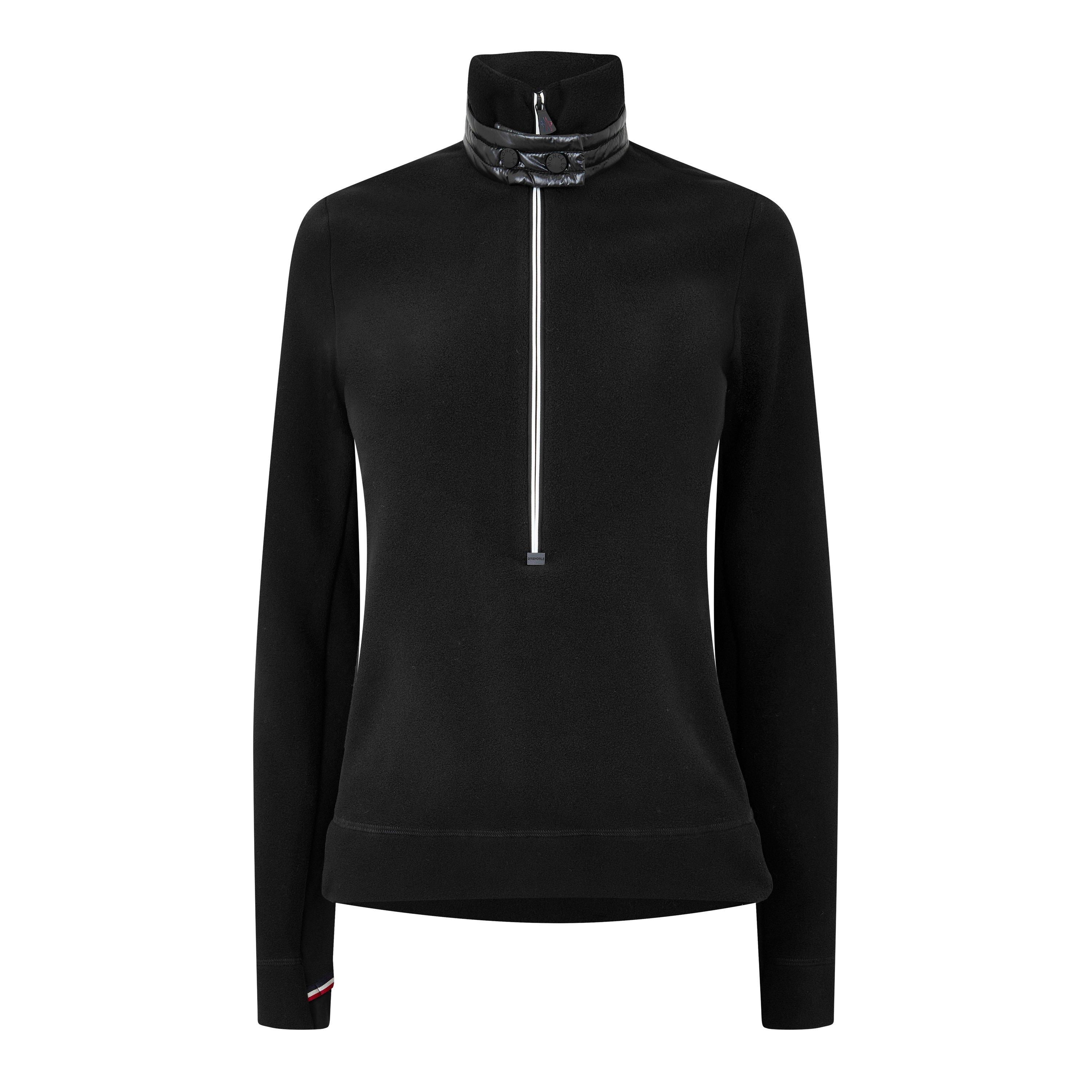 Moncler Grenoble Women's Black Fleece Half-Zip Ski Sweater UK Size 14 - Mytheresa - Image 2
