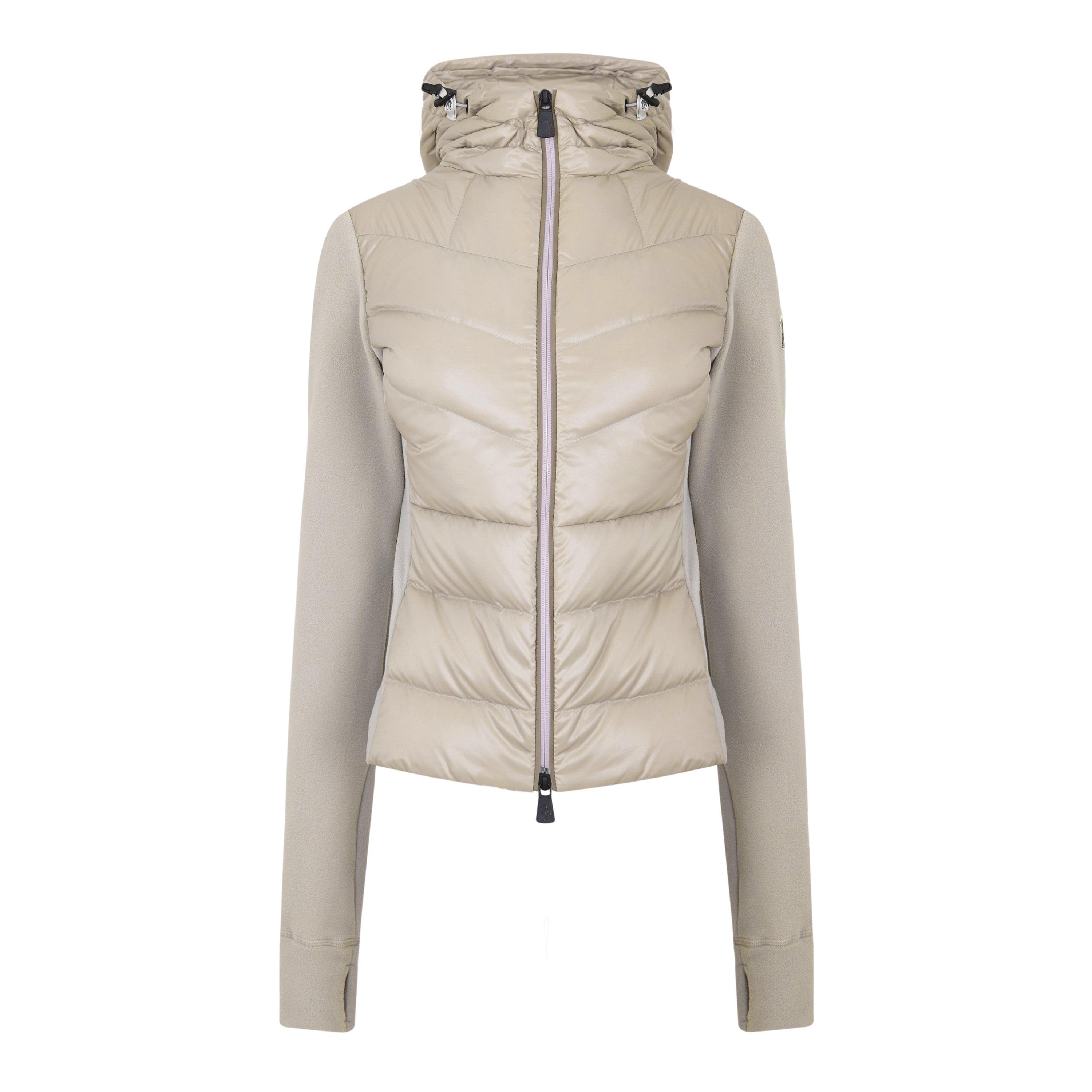 Grenoble    Padded Zip-Up Hoodie for Women in Beige, Size: L, Moncler - Image 3