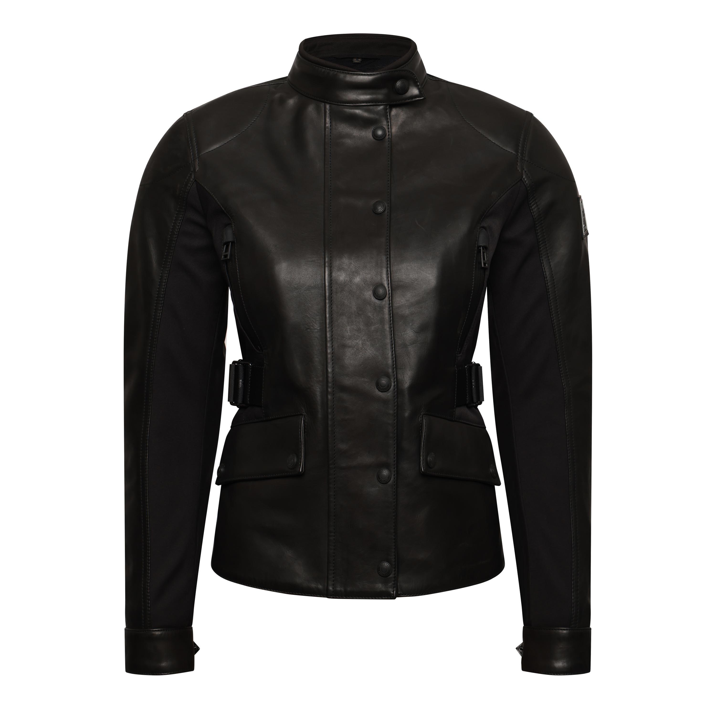 Black - Belstaff - Women's Westerly Motorcycle Leather Jacket - 1