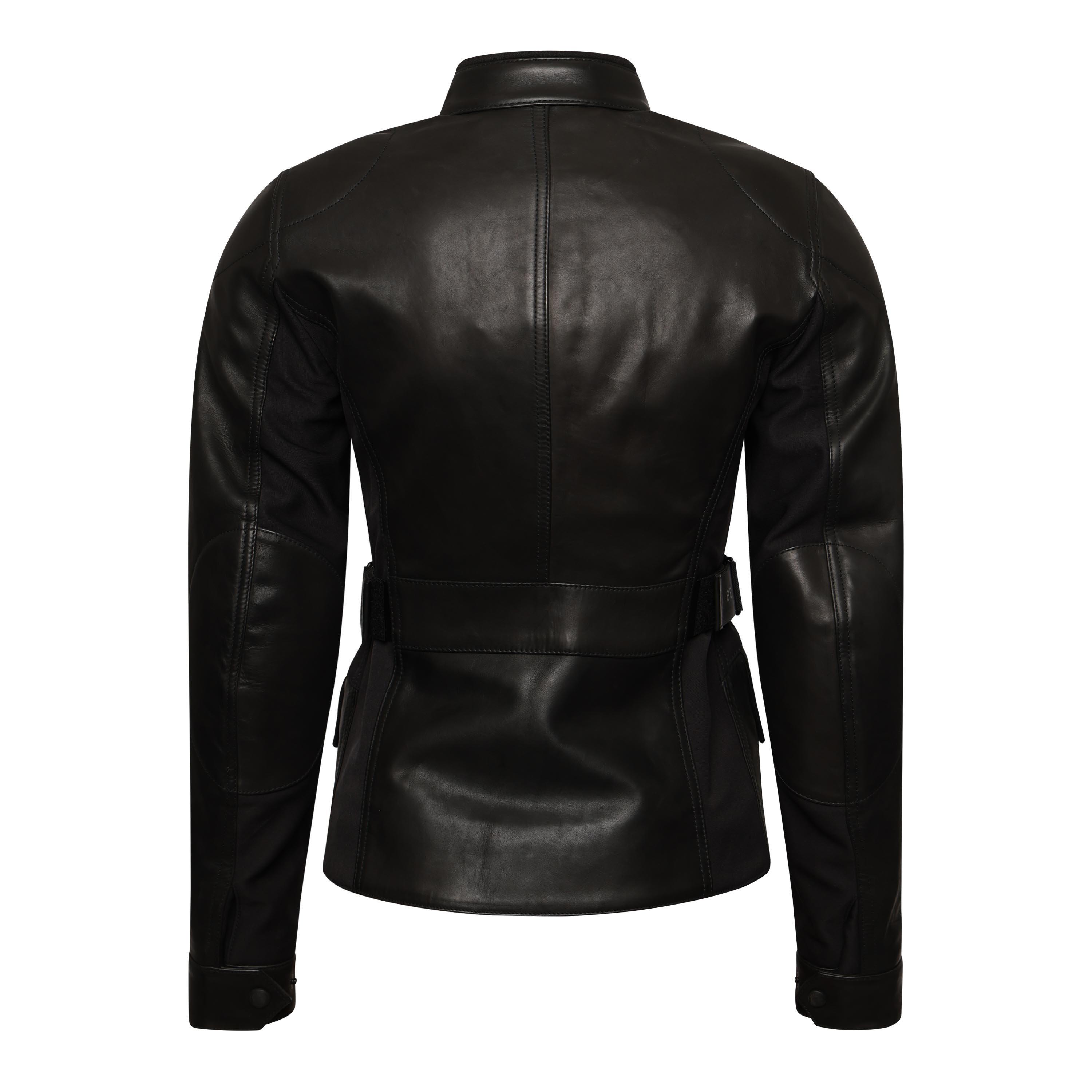 Black - Belstaff - Women's Westerly Motorcycle Leather Jacket - 2