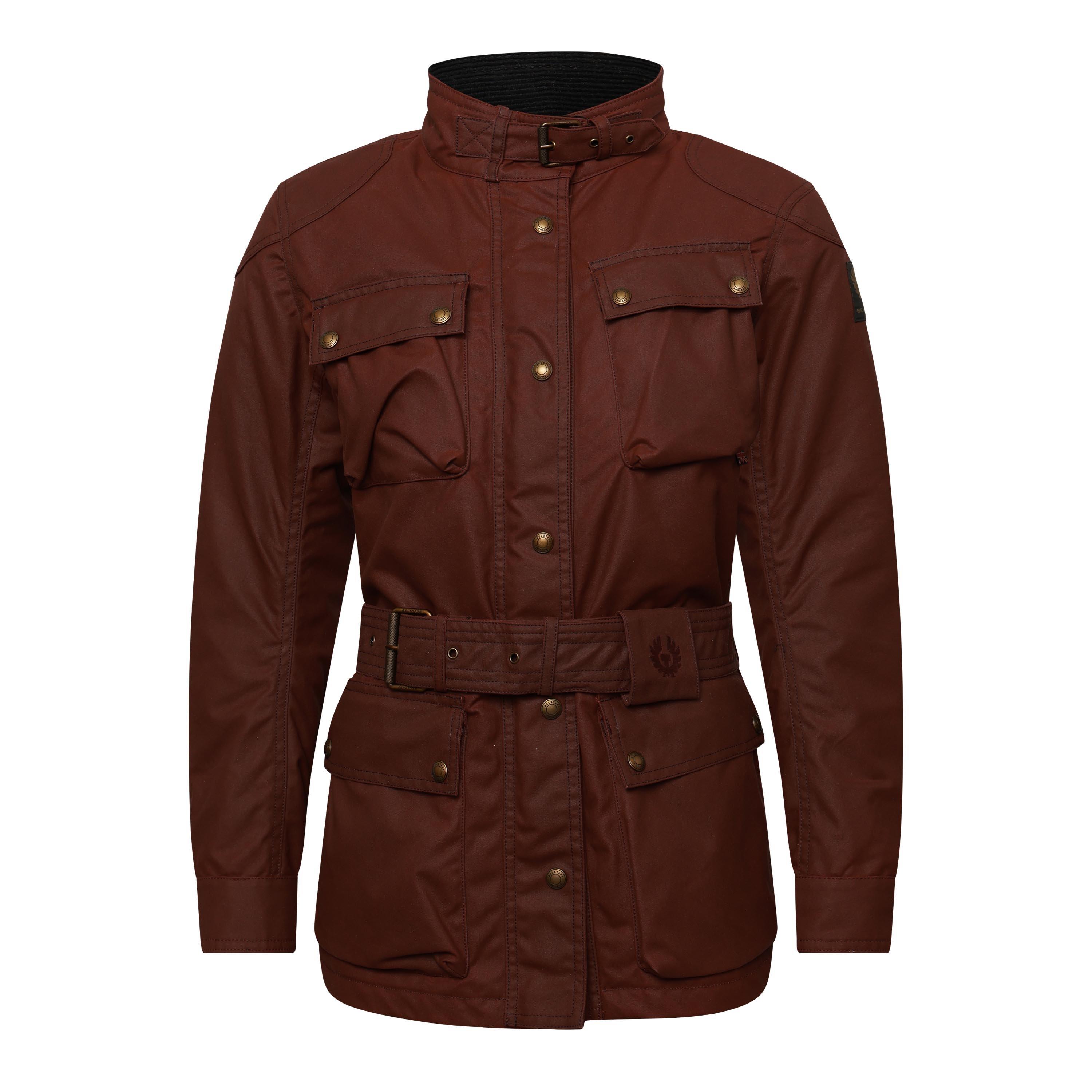 Racing Red - Belstaff - Women's Trialmaster Motorcycle Leather Jacket - 1
