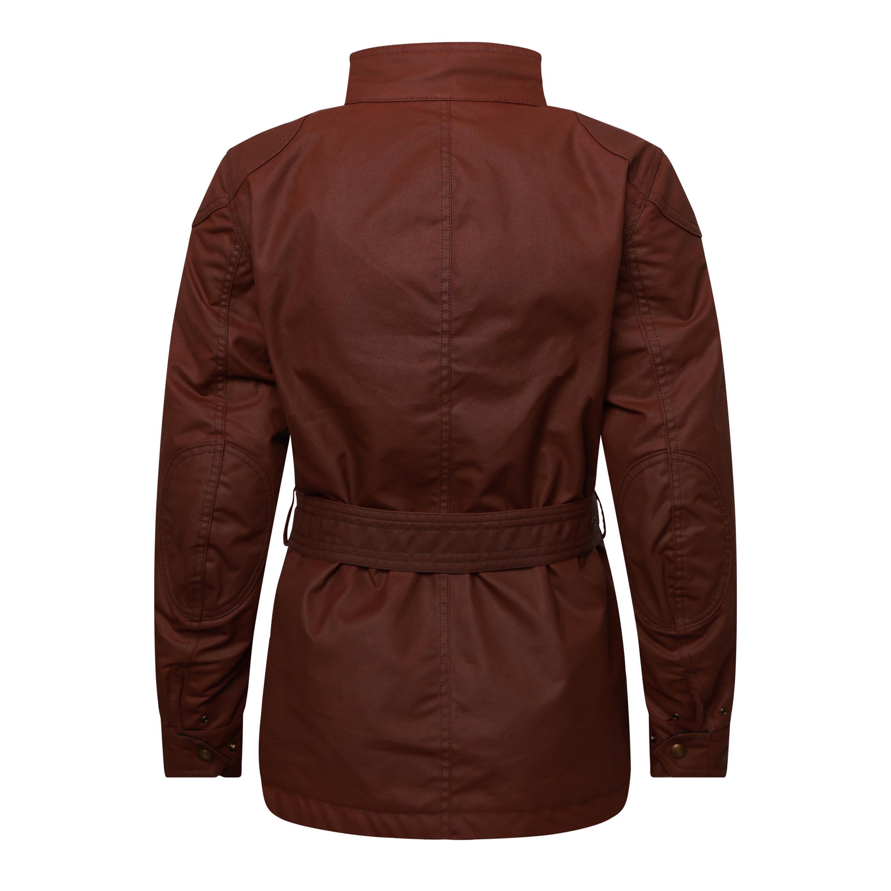 Racing Red - Belstaff - Women's Trialmaster Motorcycle Leather Jacket - 2