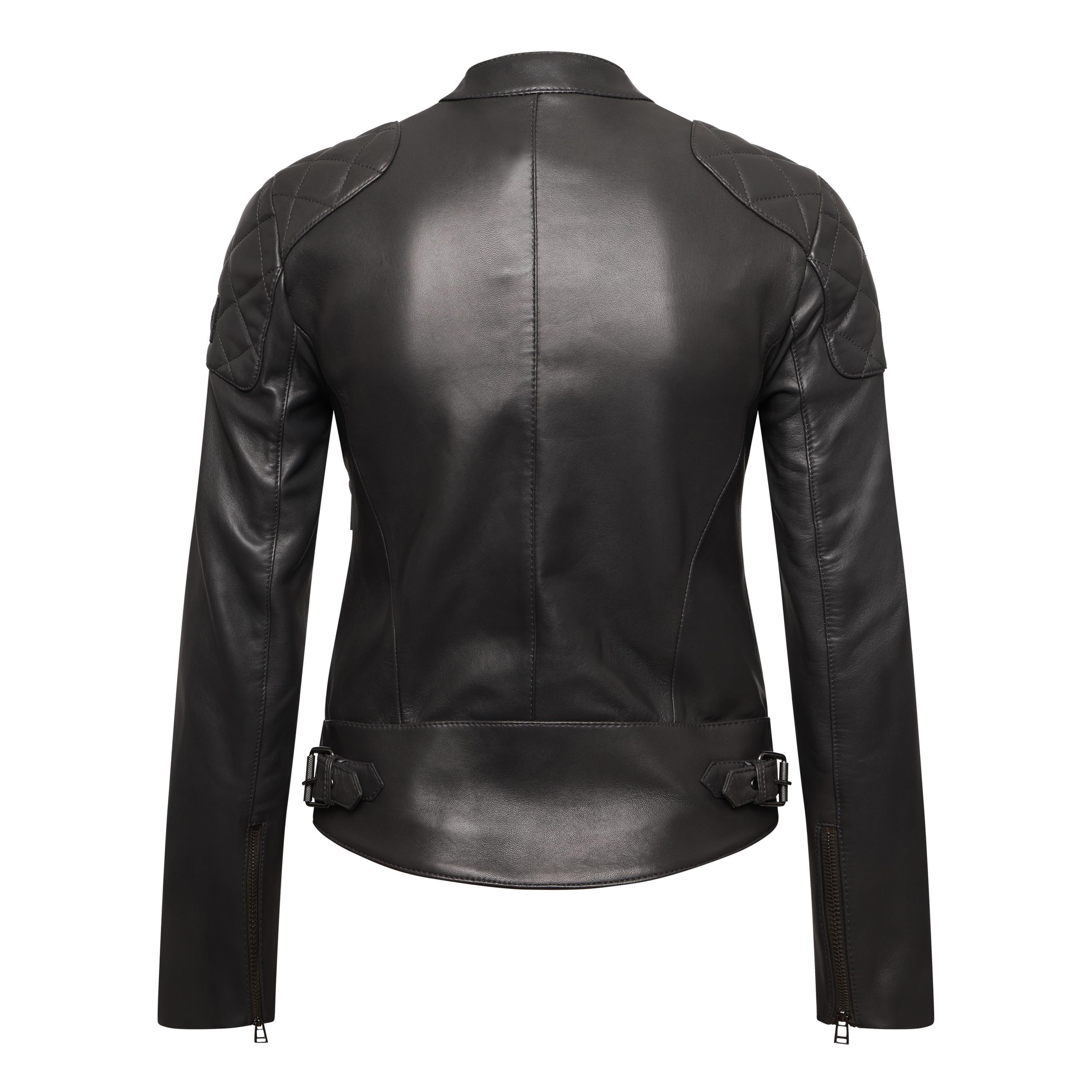 Dark Grey - Belstaff - Women's Belhaven Leather Jacket - 2