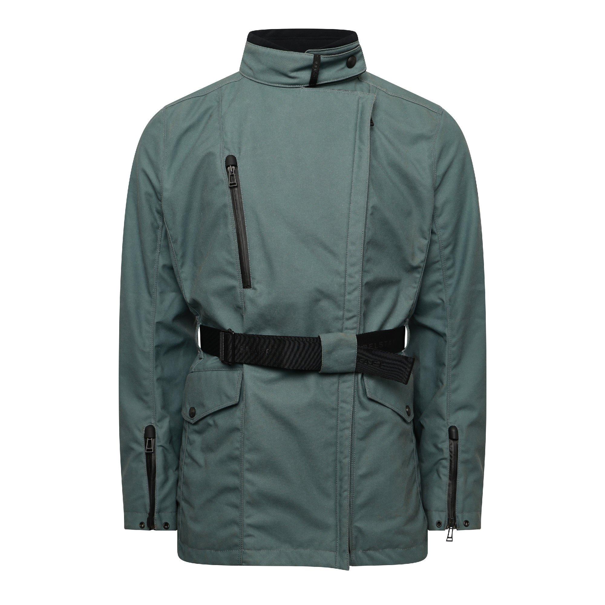 Drk Steel Green - Belstaff - Women's Easterly Motorcycle Bomber Jacket - 1
