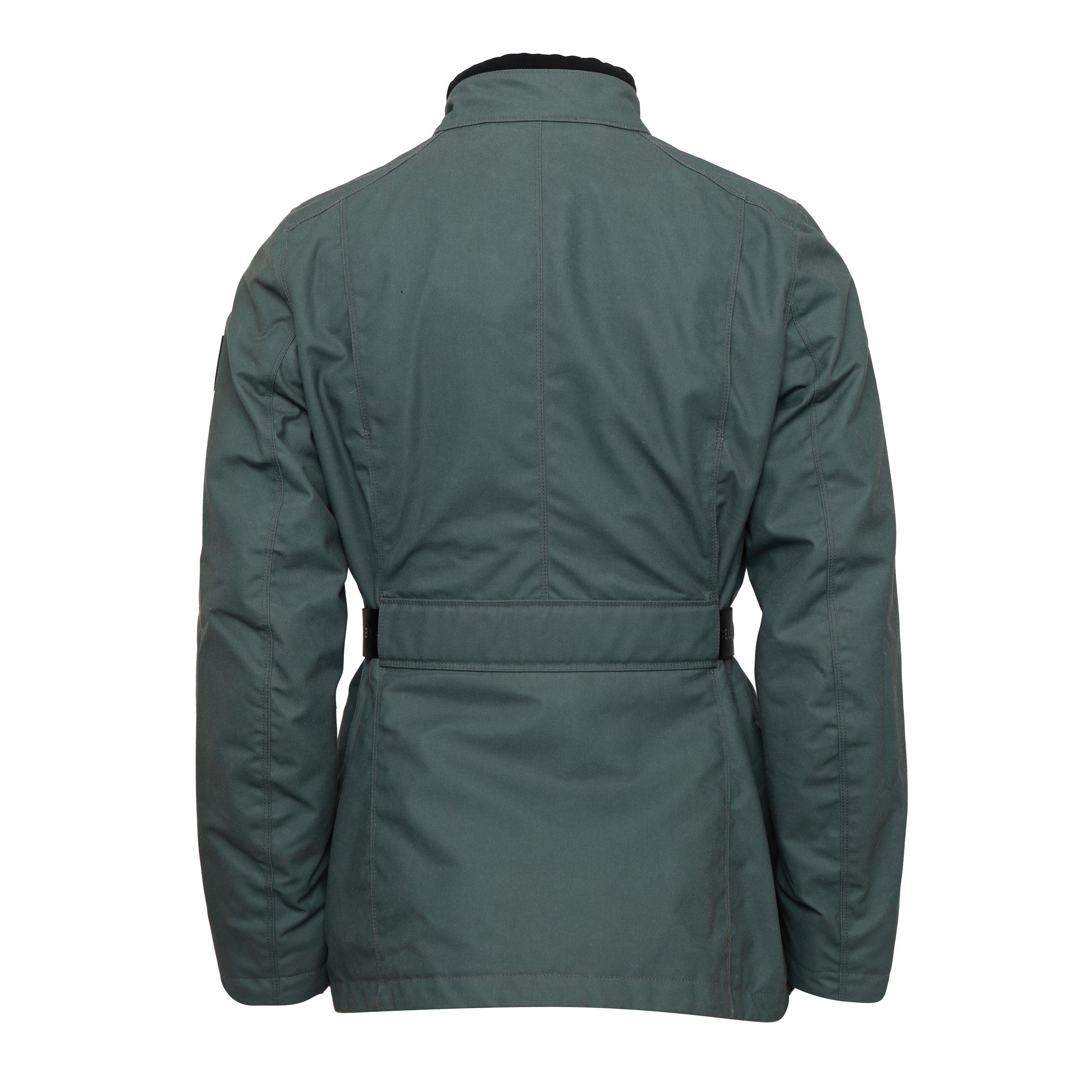 Drk Steel Green - Belstaff - Women's Easterly Motorcycle Bomber Jacket - 2