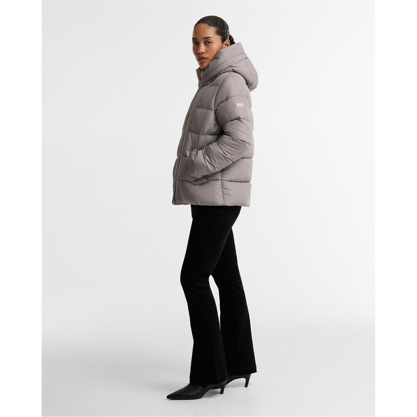Truffle Check - Barbour International - Women's Brantley Hooded Funnel-Neck Short Puffer Jacket - 2