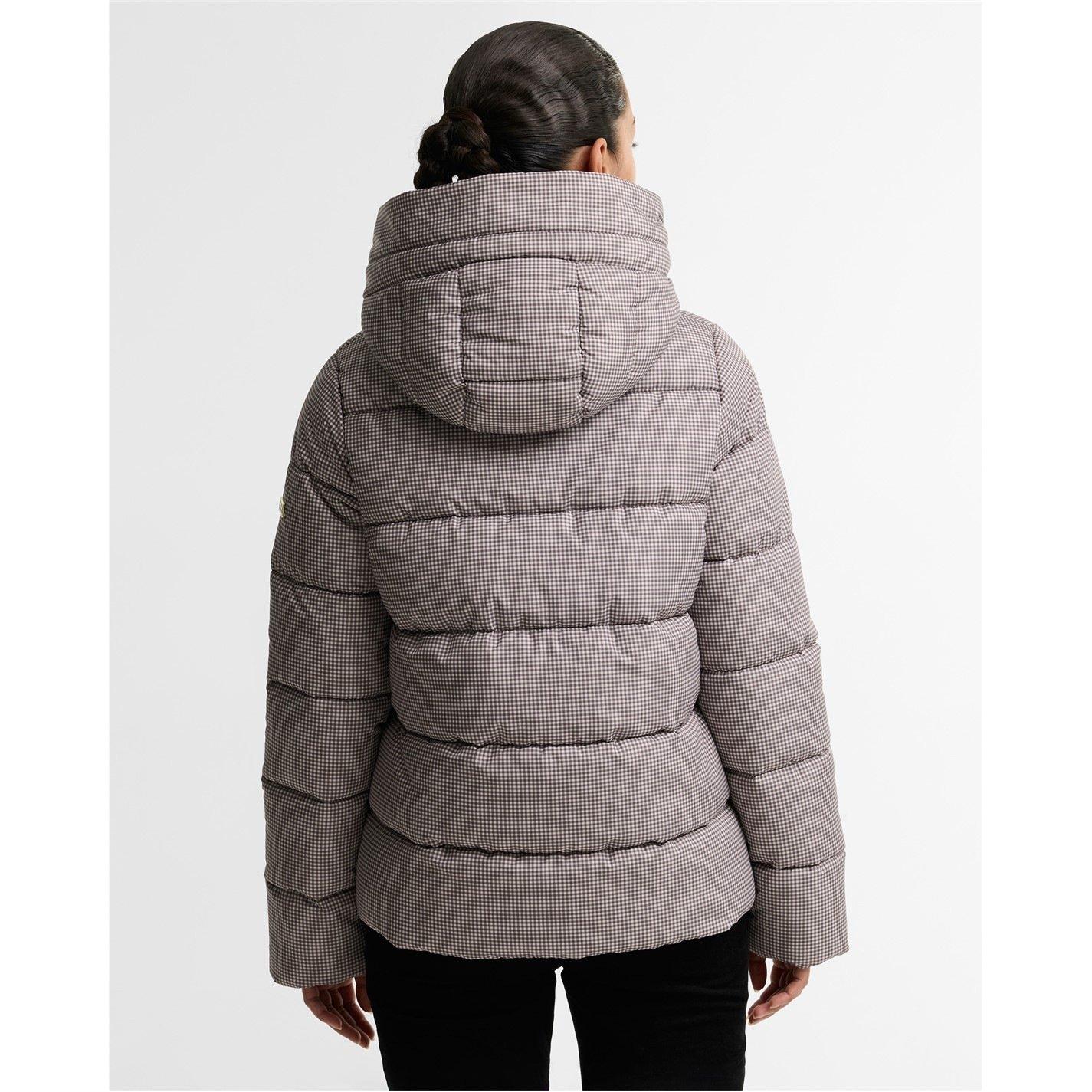 Truffle Check - Barbour International - Women's Brantley Hooded Funnel-Neck Short Puffer Jacket - 3