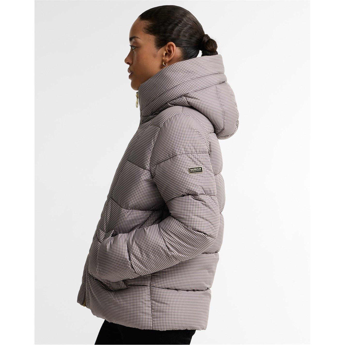 Truffle Check - Barbour International - Women's Brantley Hooded Funnel-Neck Short Puffer Jacket - 7