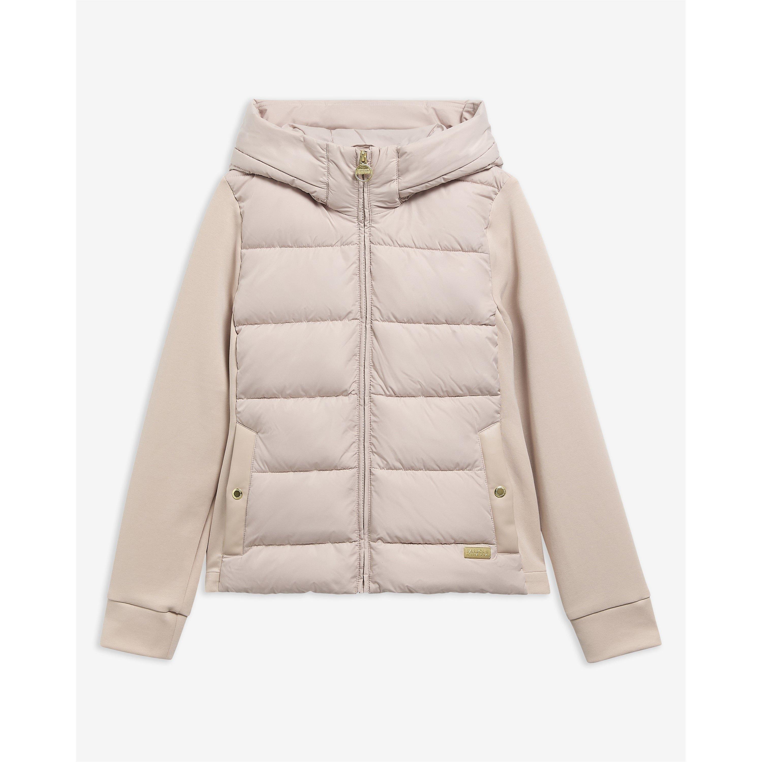 Barbour International Women's Conway Full-Zip Hooded Funnel-Neck Hybrid Jacket - Nutmeg - 12 (M)