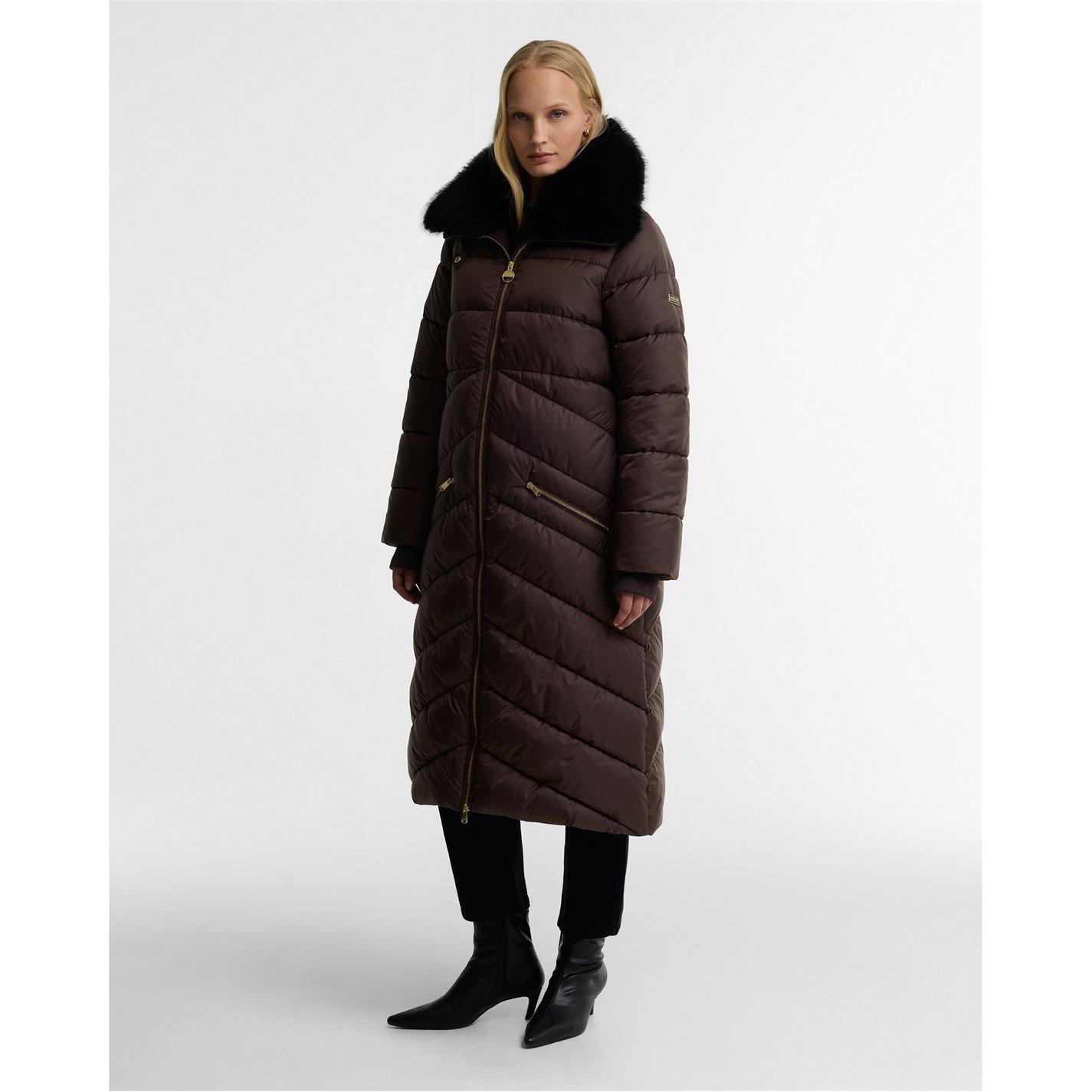 Truffle - Barbour International - Women's Cyrus Longline Puffer Jacket - 4