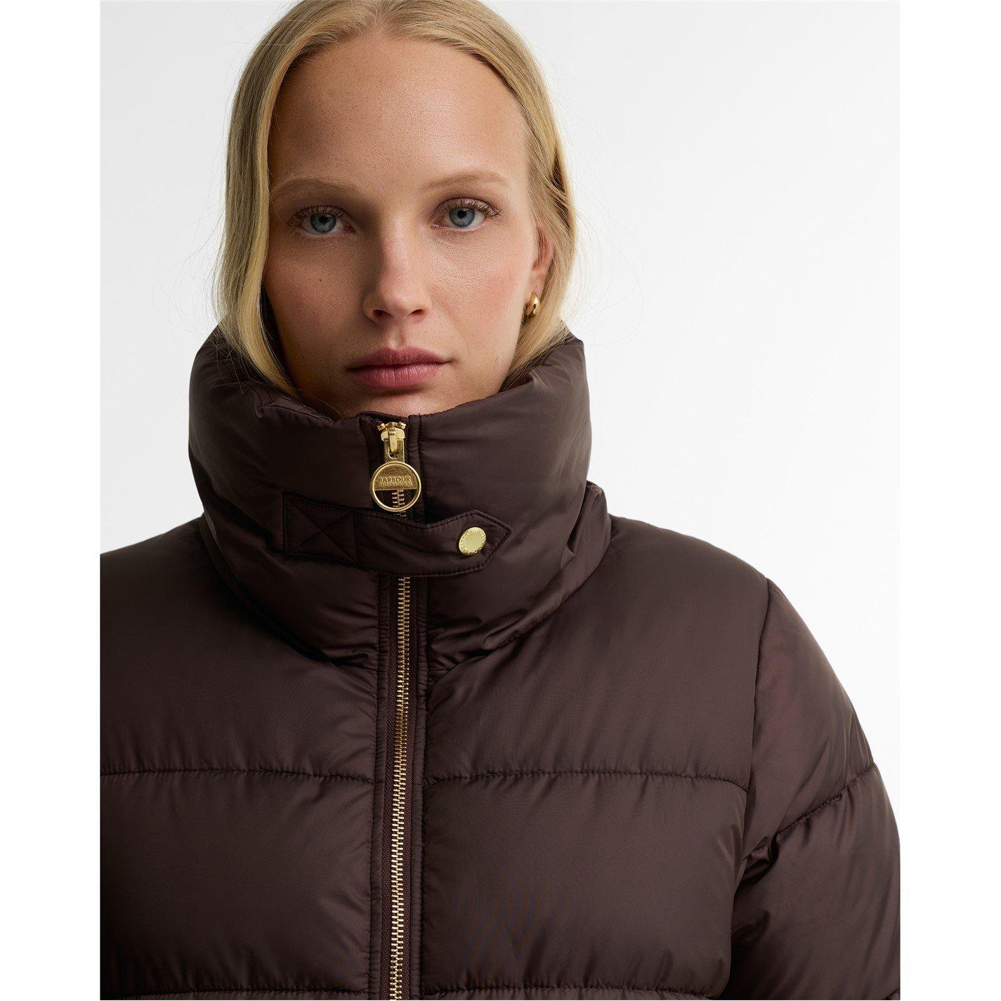 Truffle - Barbour International - Women's Cyrus Longline Puffer Jacket - 6