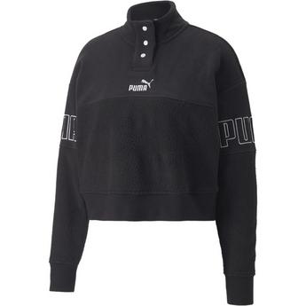 Puma adidas Training Sweater met 3-Stripes in zwart