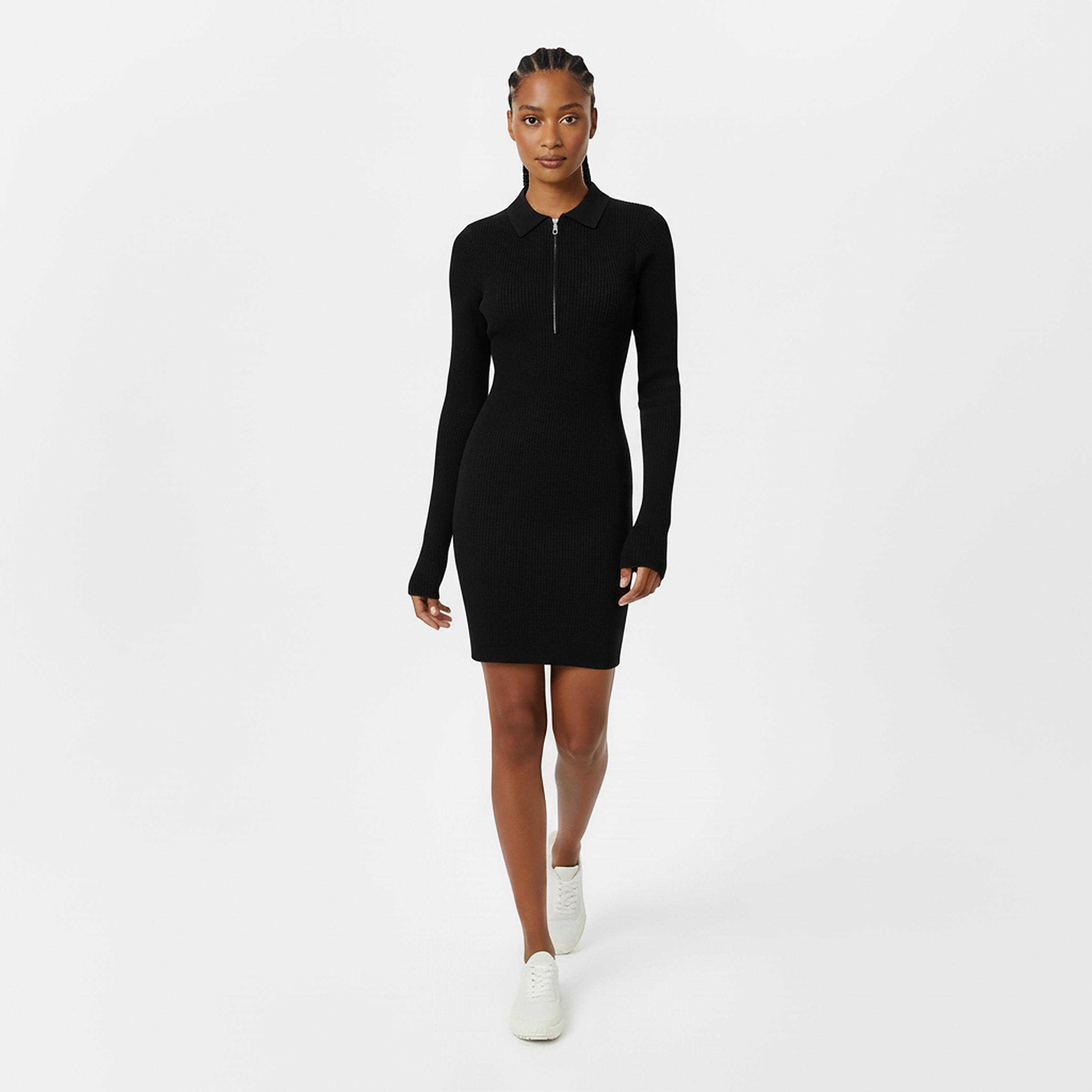 Black - Jack Wills - Zipped Mini Knitted Jumper Dress - 5