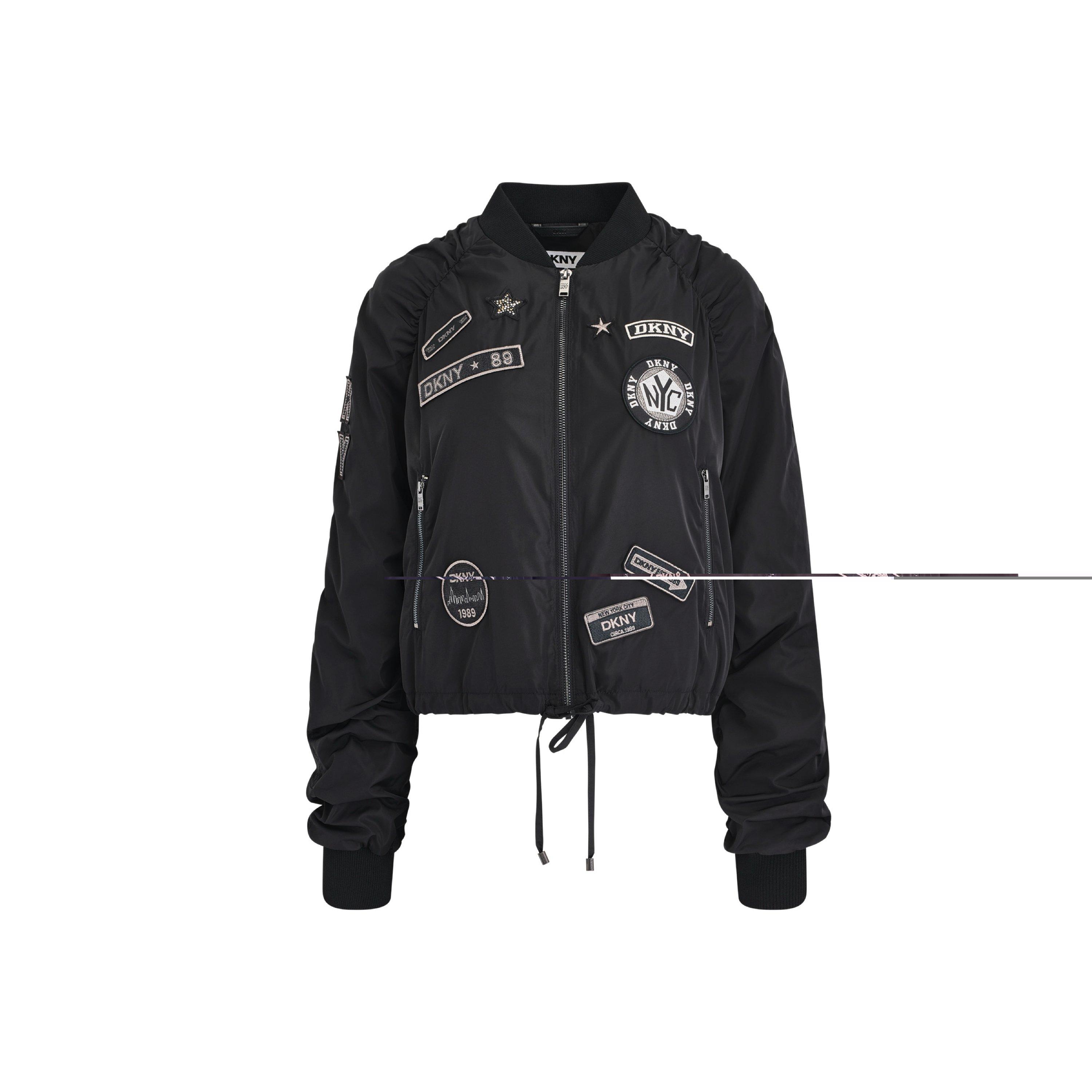Preto - DKNY - DKNY Patch Bomber Ld64 - 8