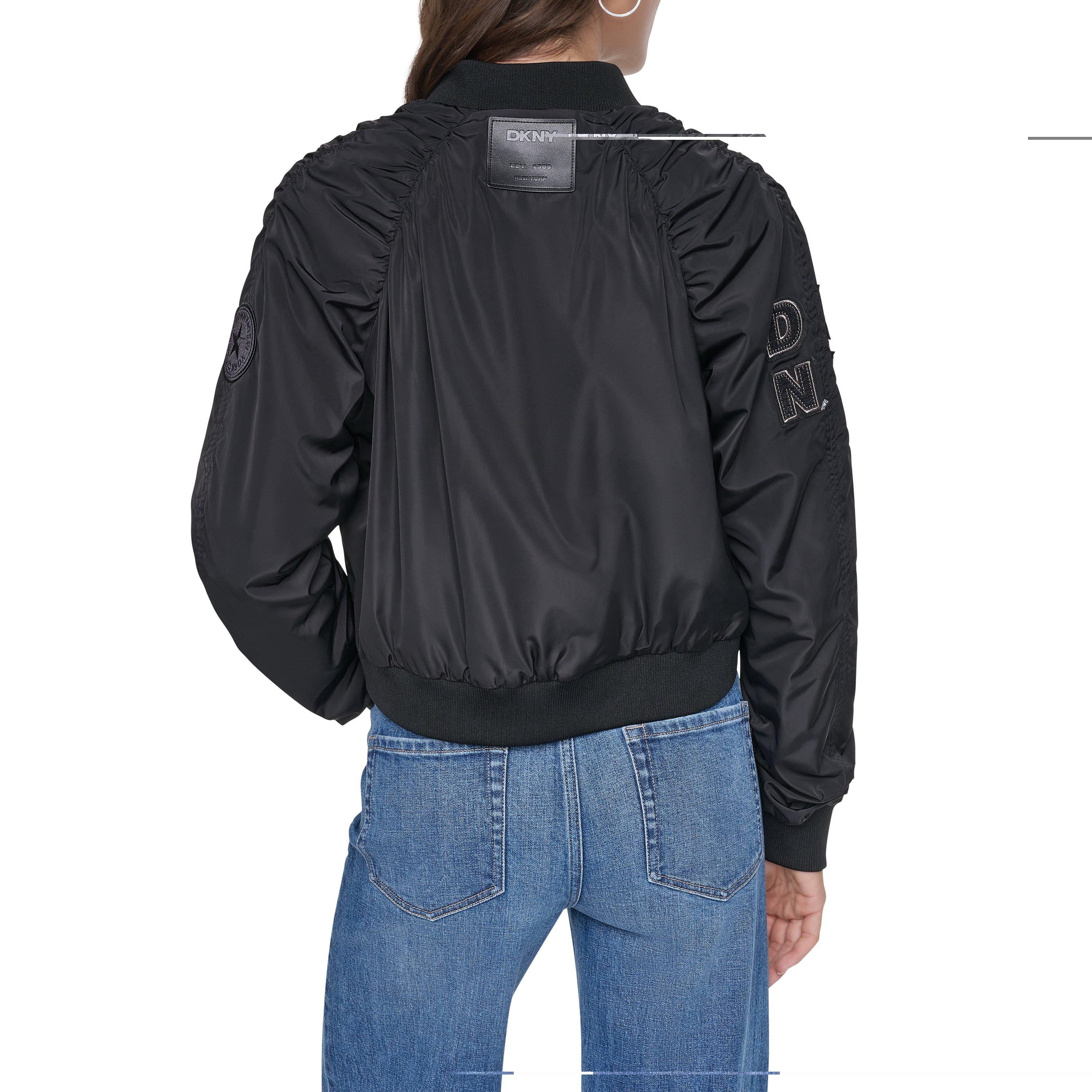 Preto - DKNY - DKNY Patch Bomber Ld64 - 3