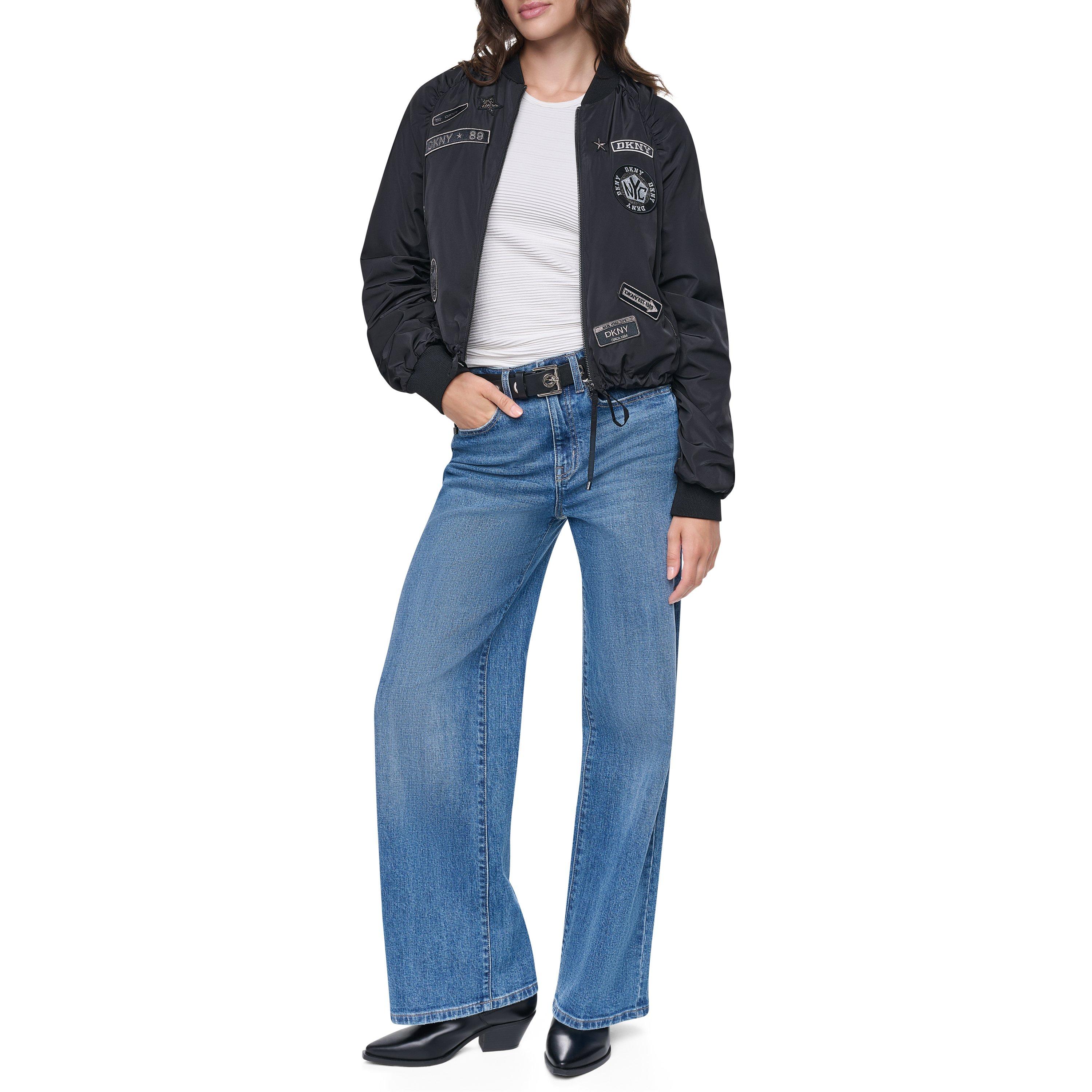 Preto - DKNY - DKNY Patch Bomber Ld64 - 4
