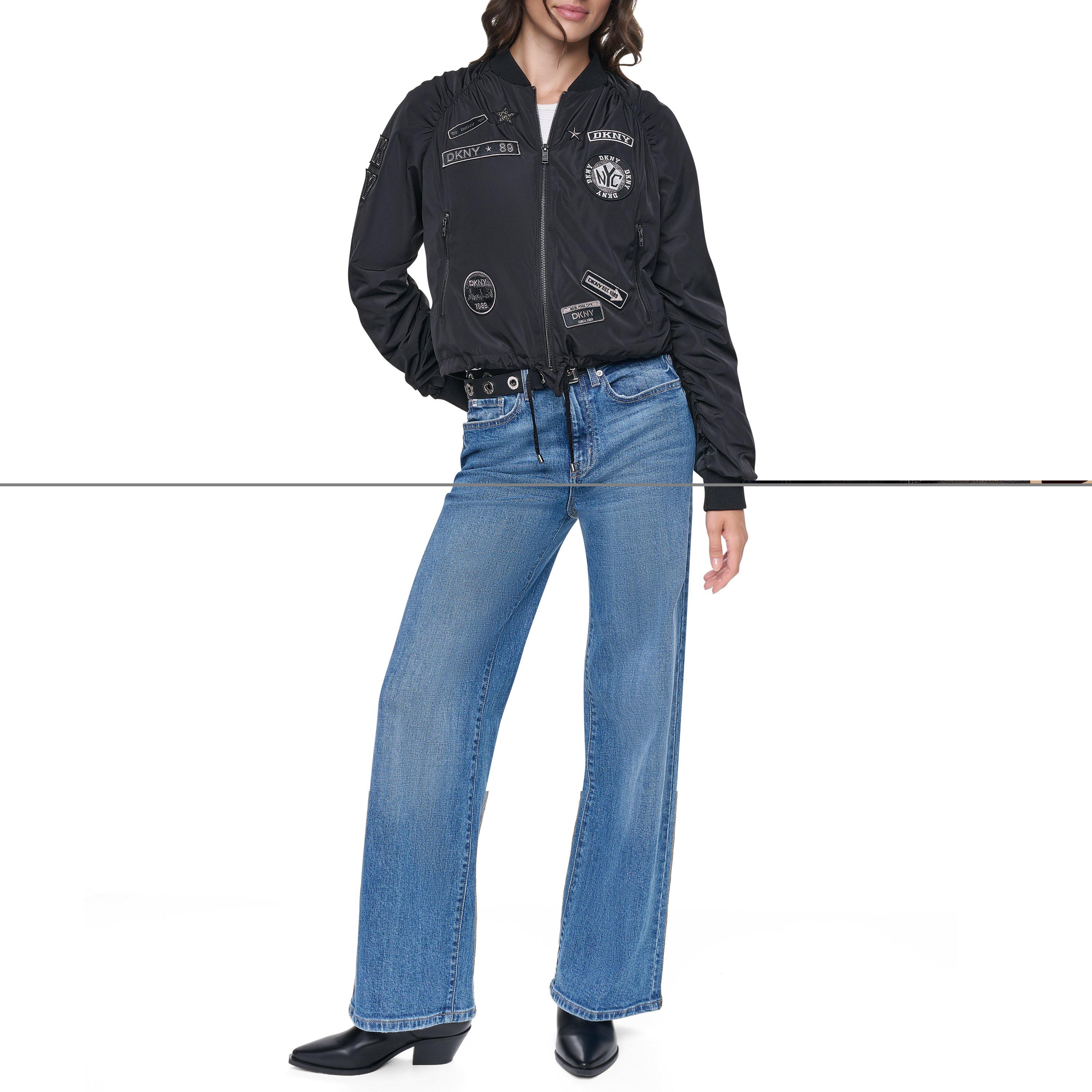 Preto - DKNY - DKNY Patch Bomber Ld64 - 5