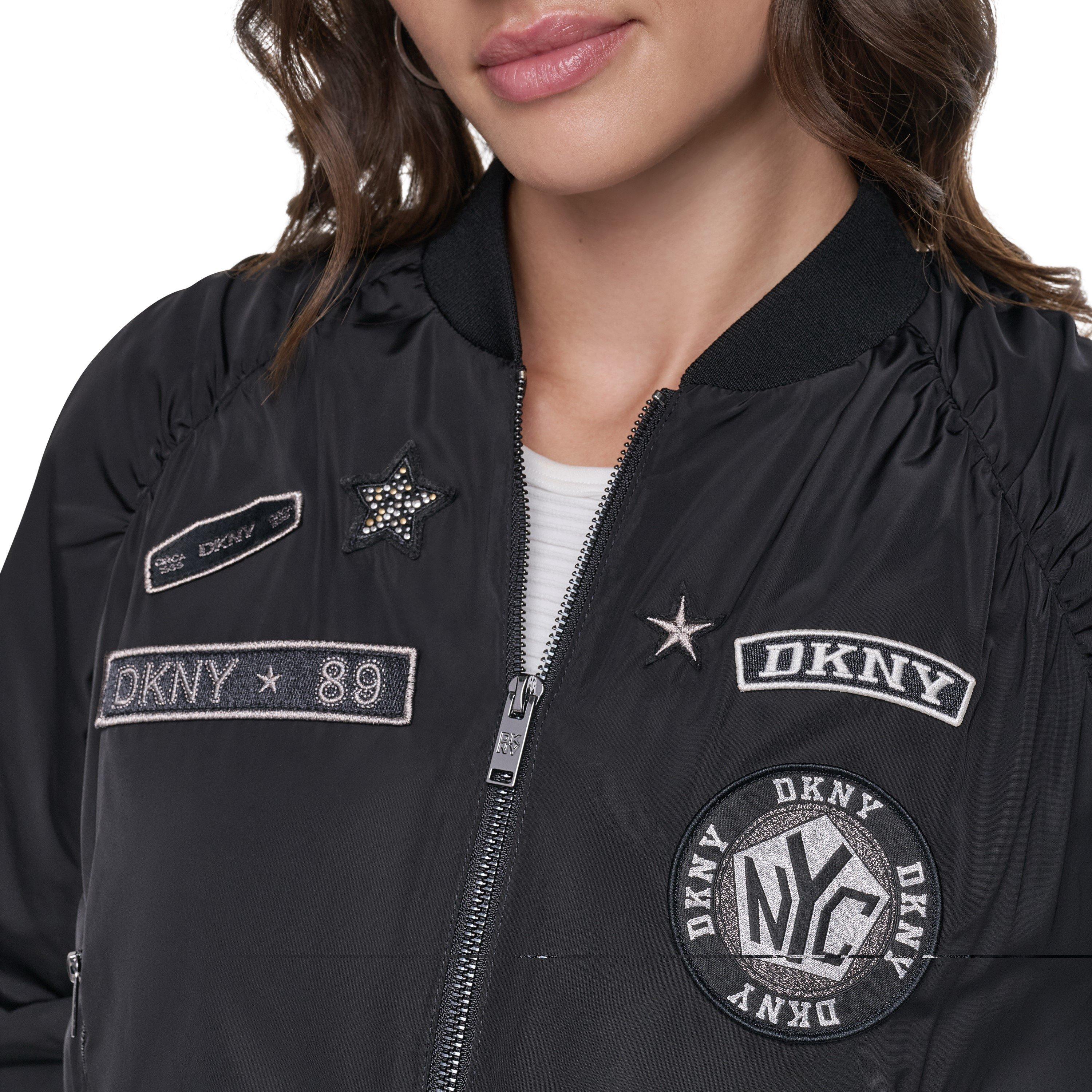 Preto - DKNY - DKNY Patch Bomber Ld64 - 6
