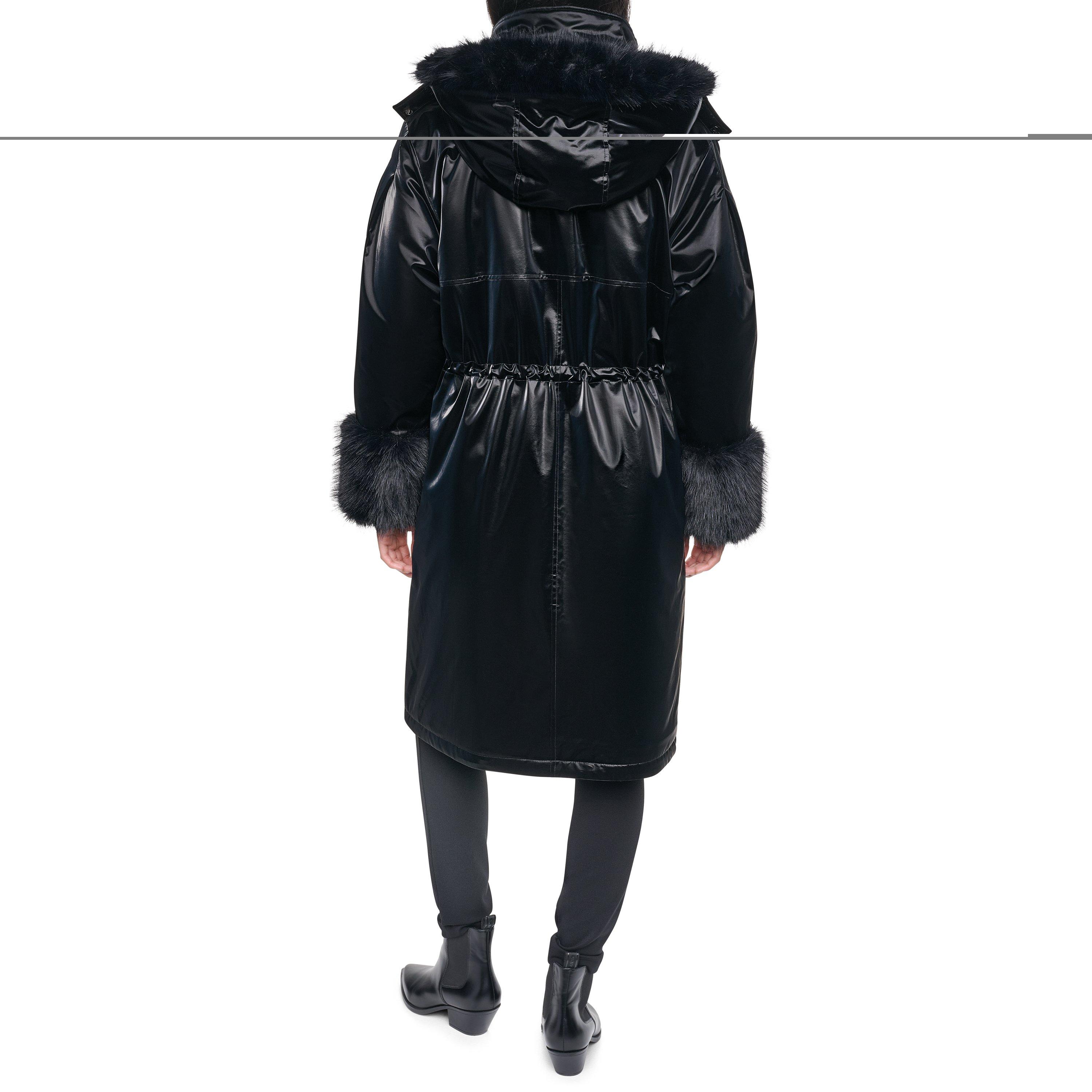 Preto - DKNY - DKNY Faux Fur LngJkt Ld64 - 3