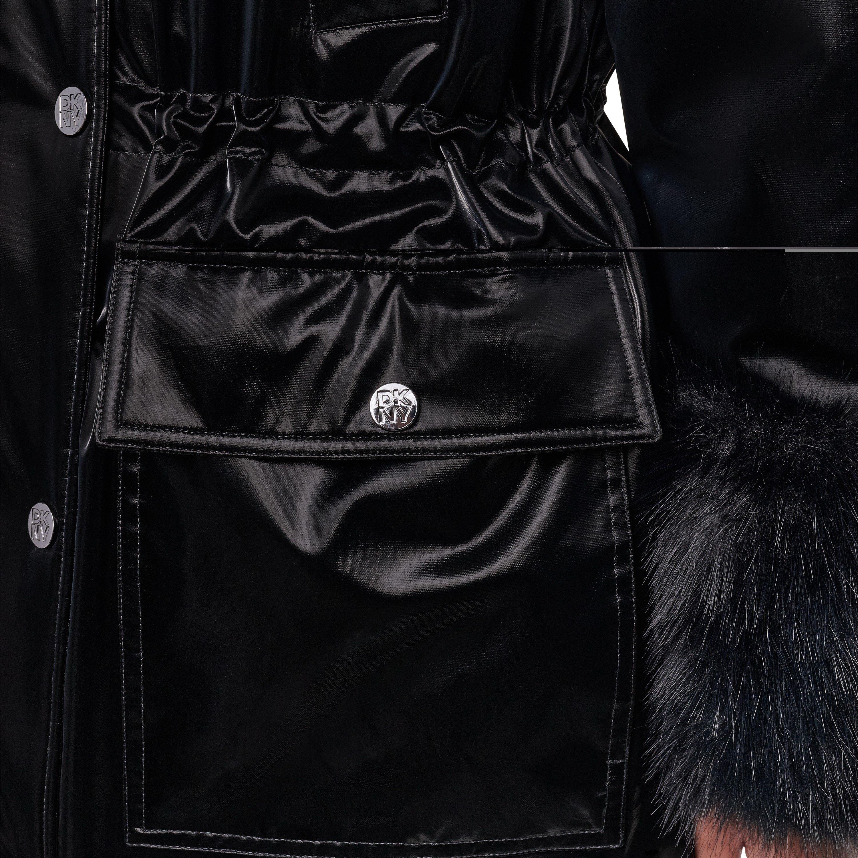Preto - DKNY - DKNY Faux Fur LngJkt Ld64 - 8