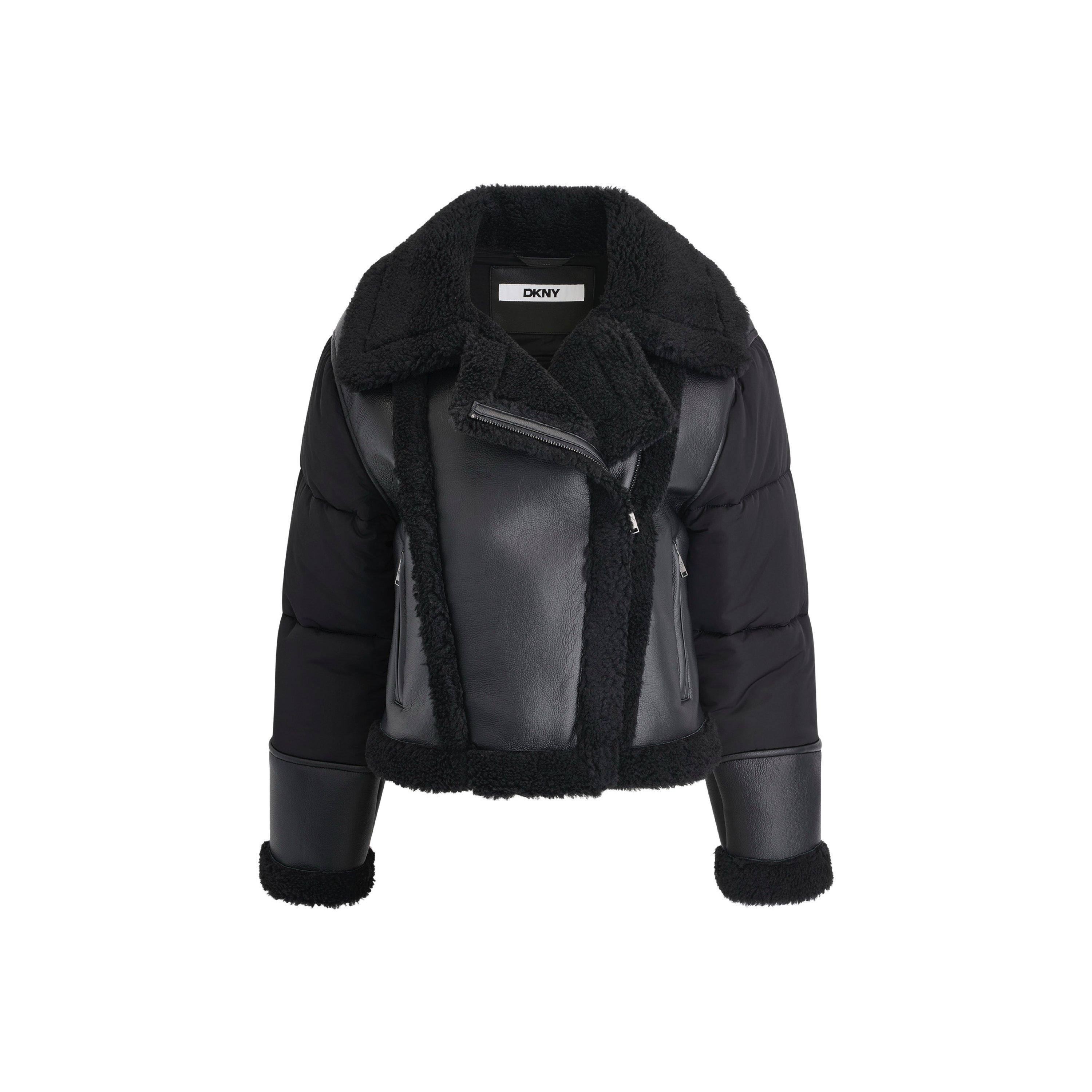Black/Black - DKNY - DKNY Faux Fur Jkt Ld64 - 8