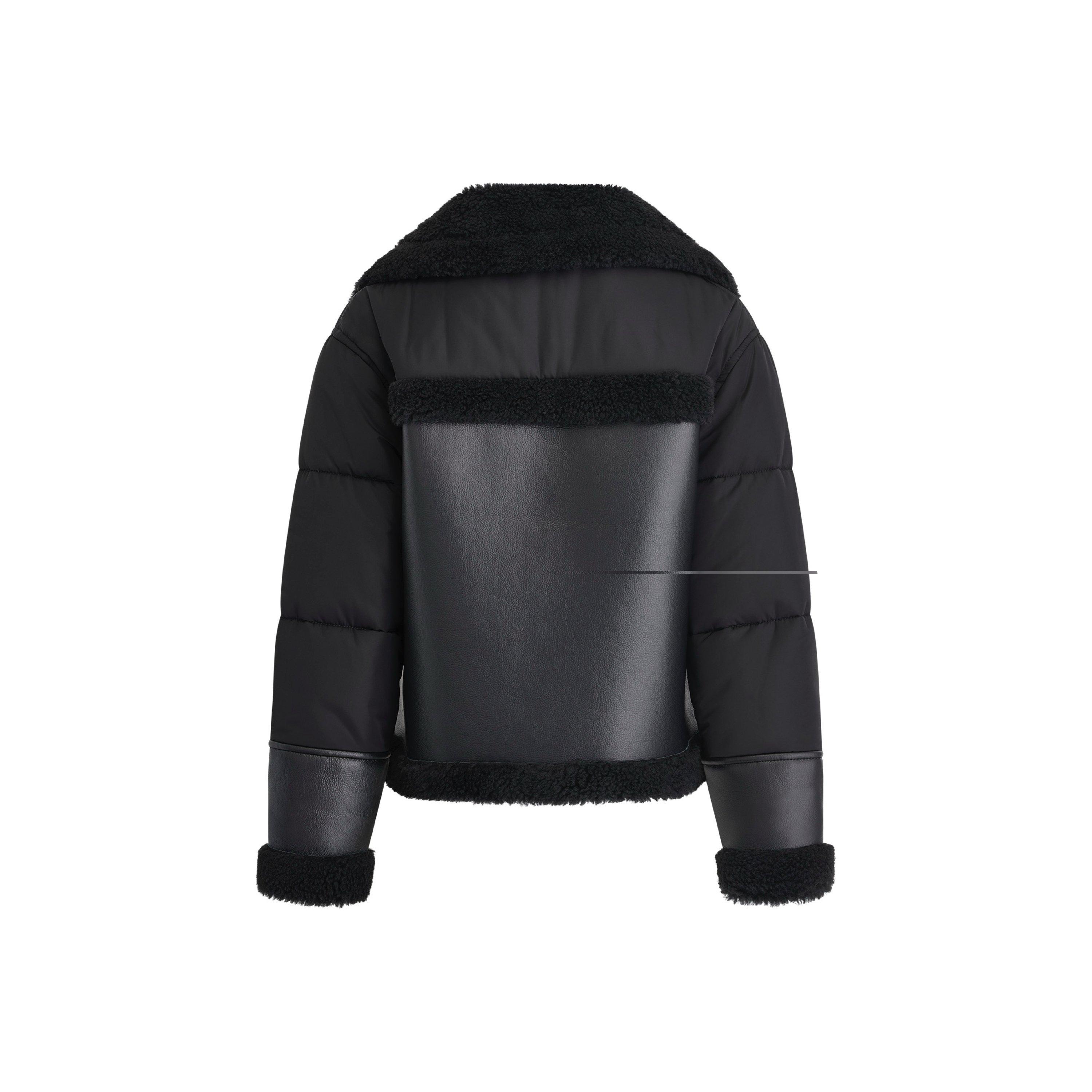 Black/Black - DKNY - DKNY Faux Fur Jkt Ld64 - 9